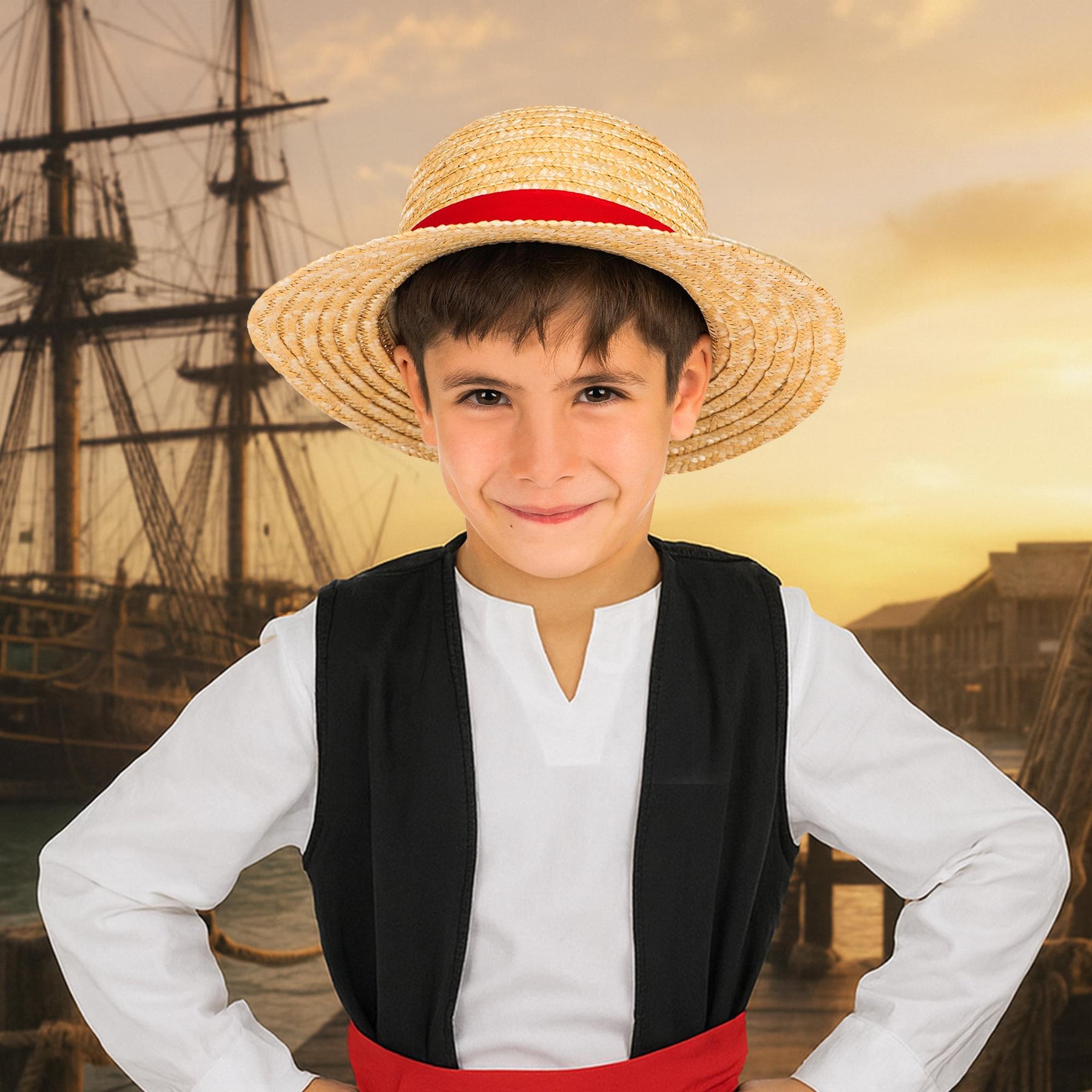 Japanese Pirate Hat Adult Costume Accessory | 22 Inches