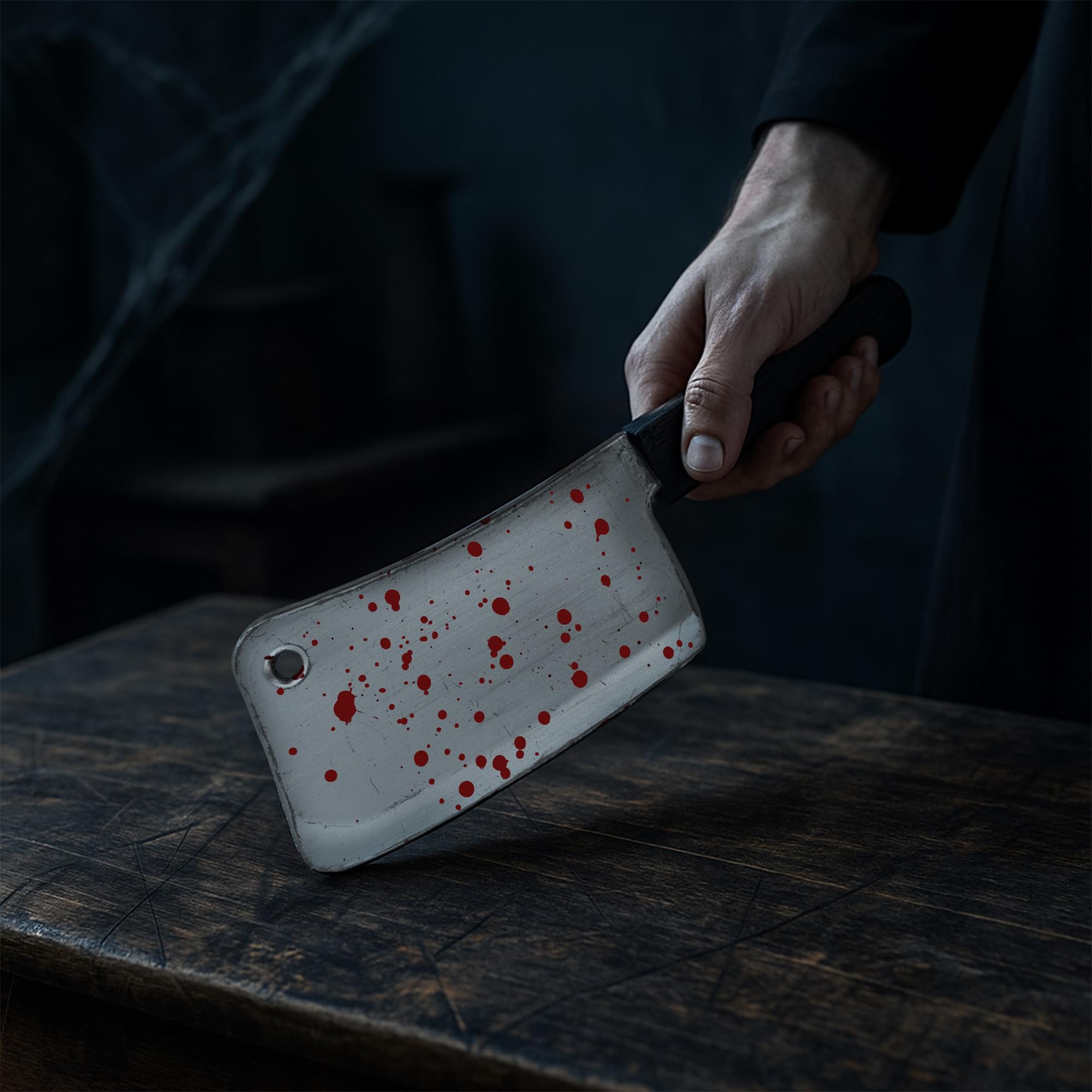 Bloody Plastic Cleaver Adult Costume Accessory