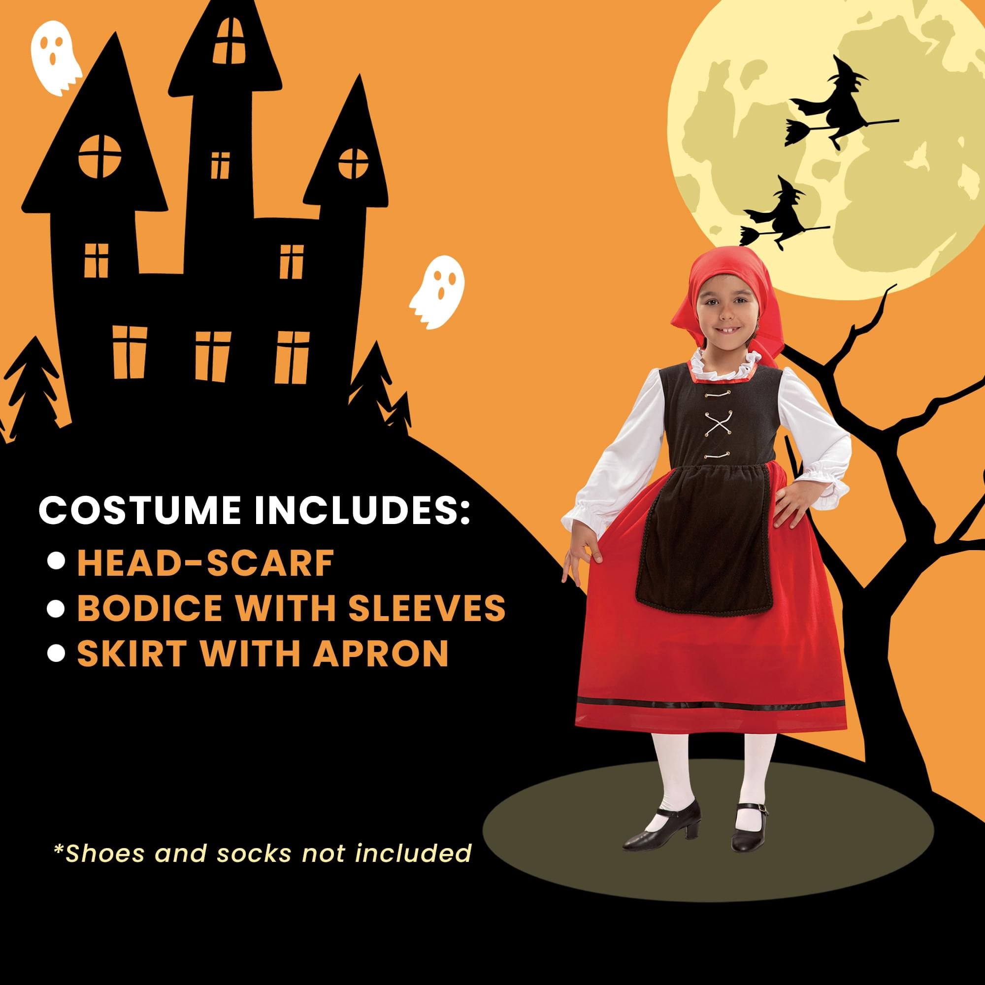 Nativity Scene Girl Villager Toddler Costume