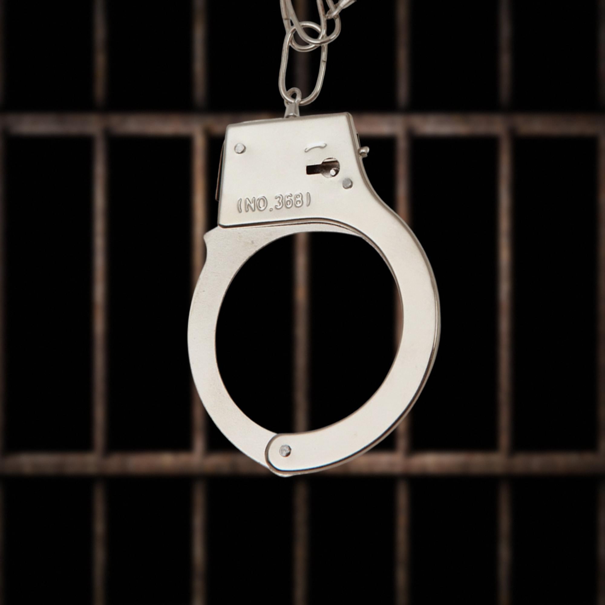 Metal Handcuffs Costume Accessory | One Size