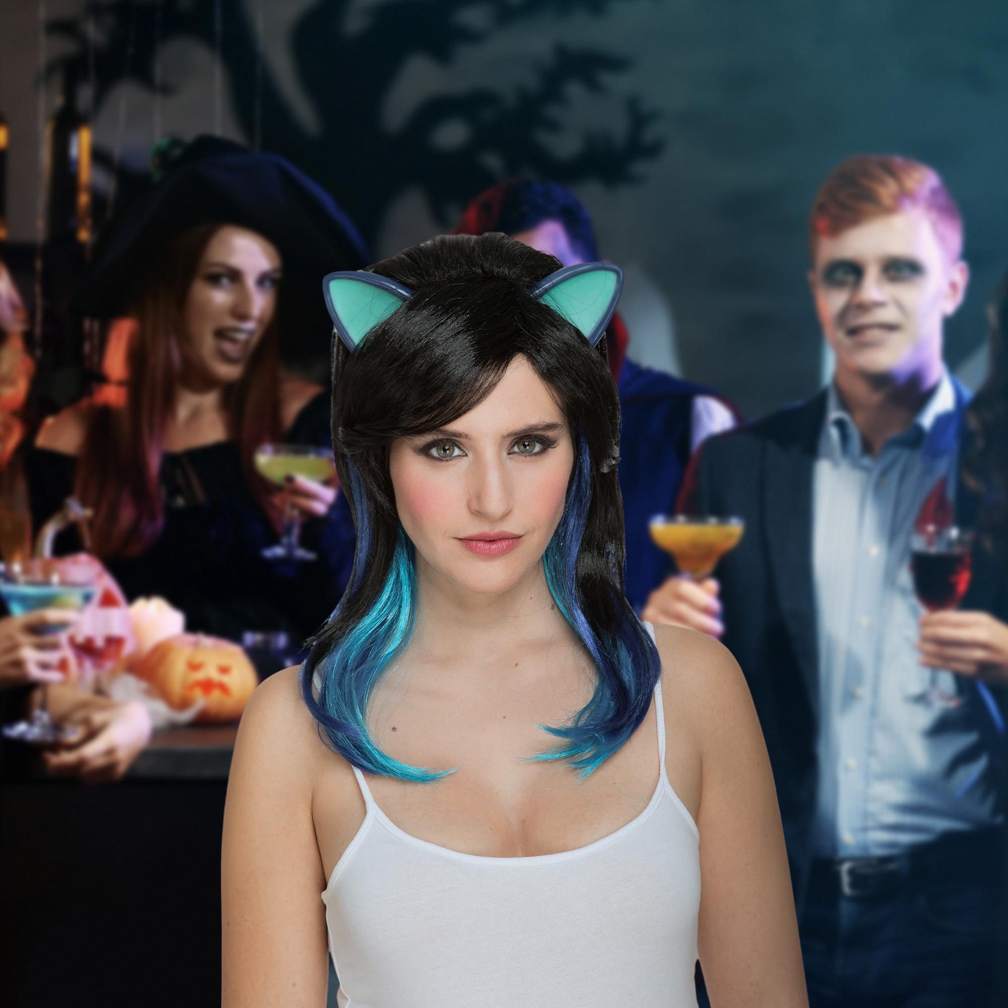 Long Kitty Adult Costume Wig