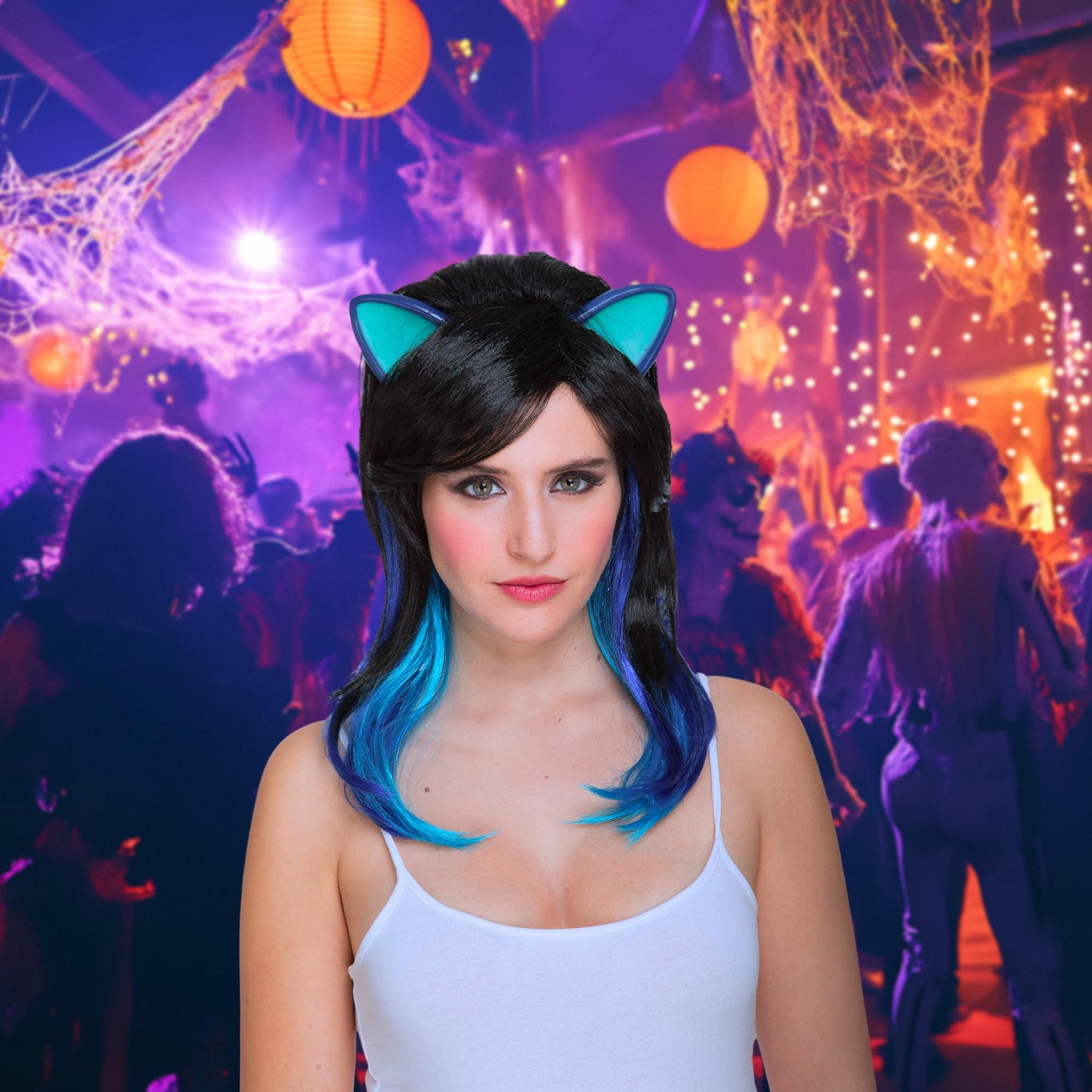 Long Kitty Adult Costume Wig