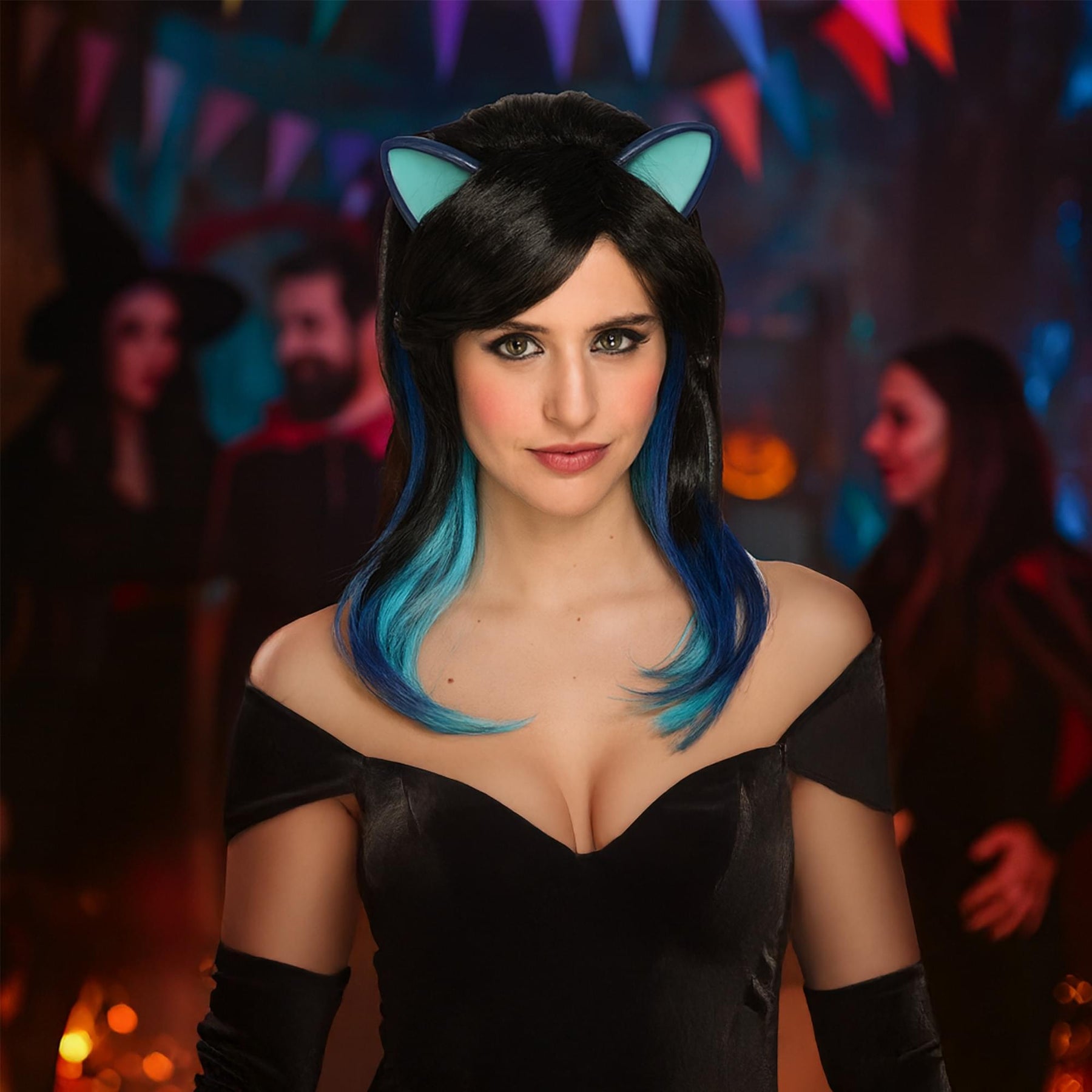 Long Kitty Adult Costume Wig