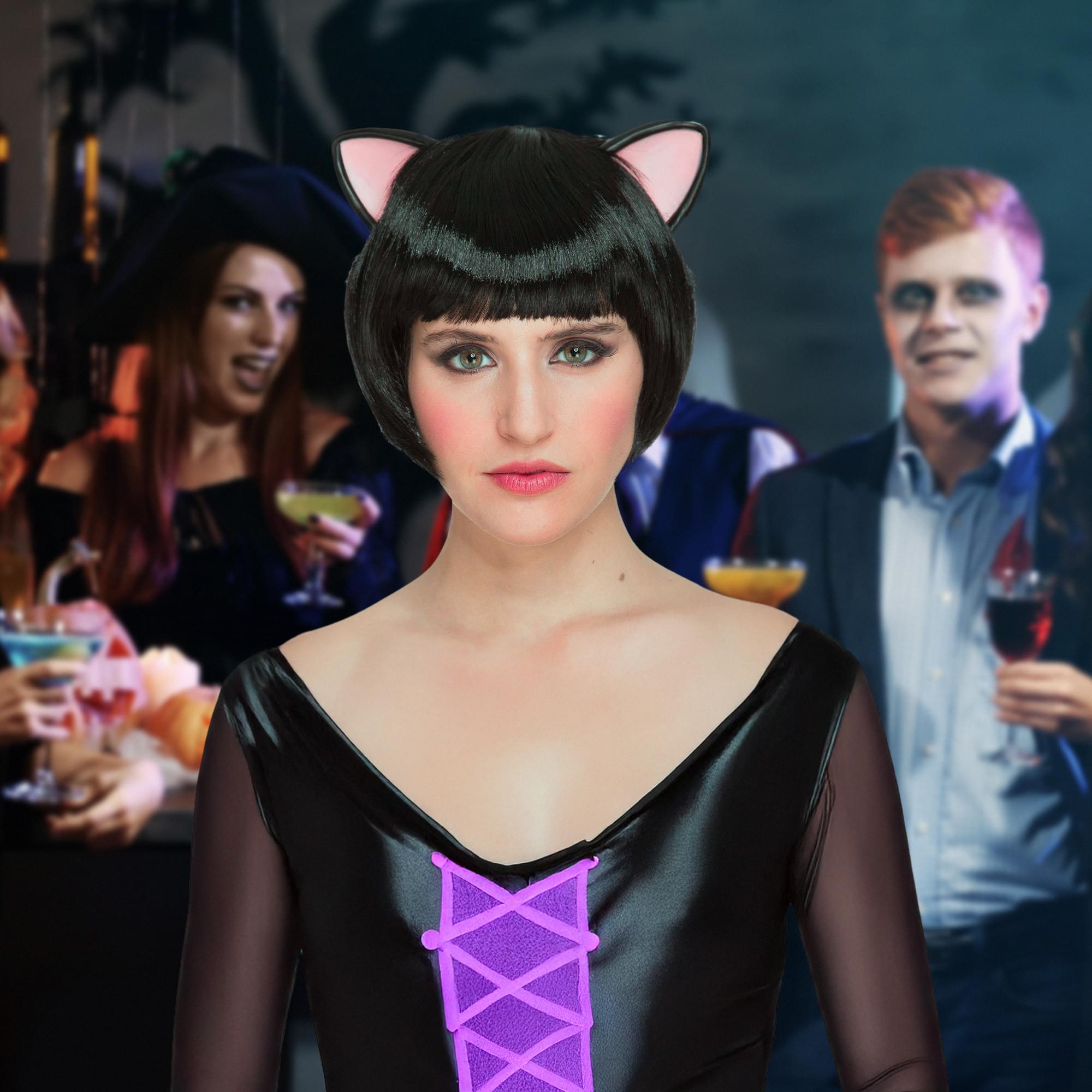 Short Kitty Adult Costume Wig