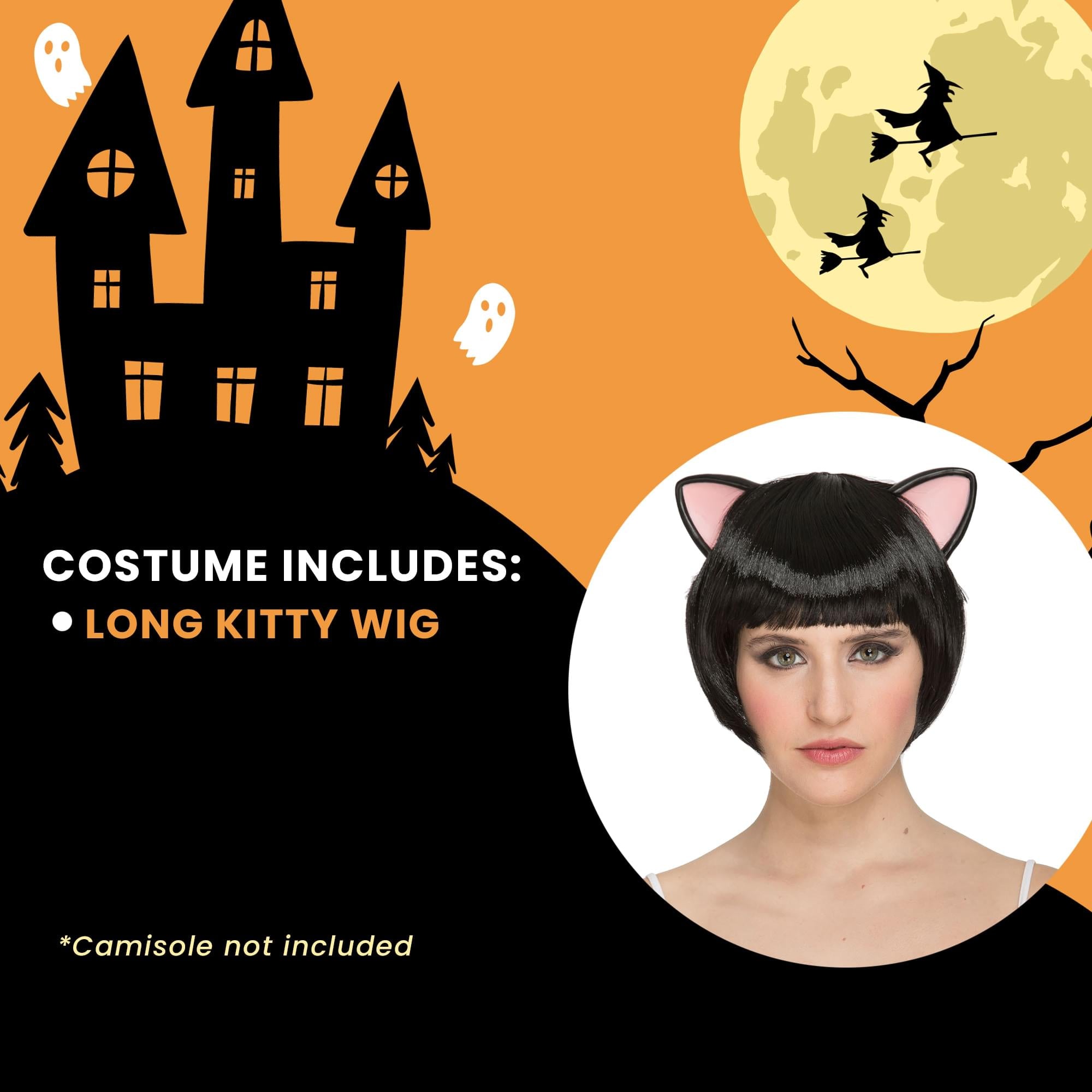 Short Kitty Adult Costume Wig