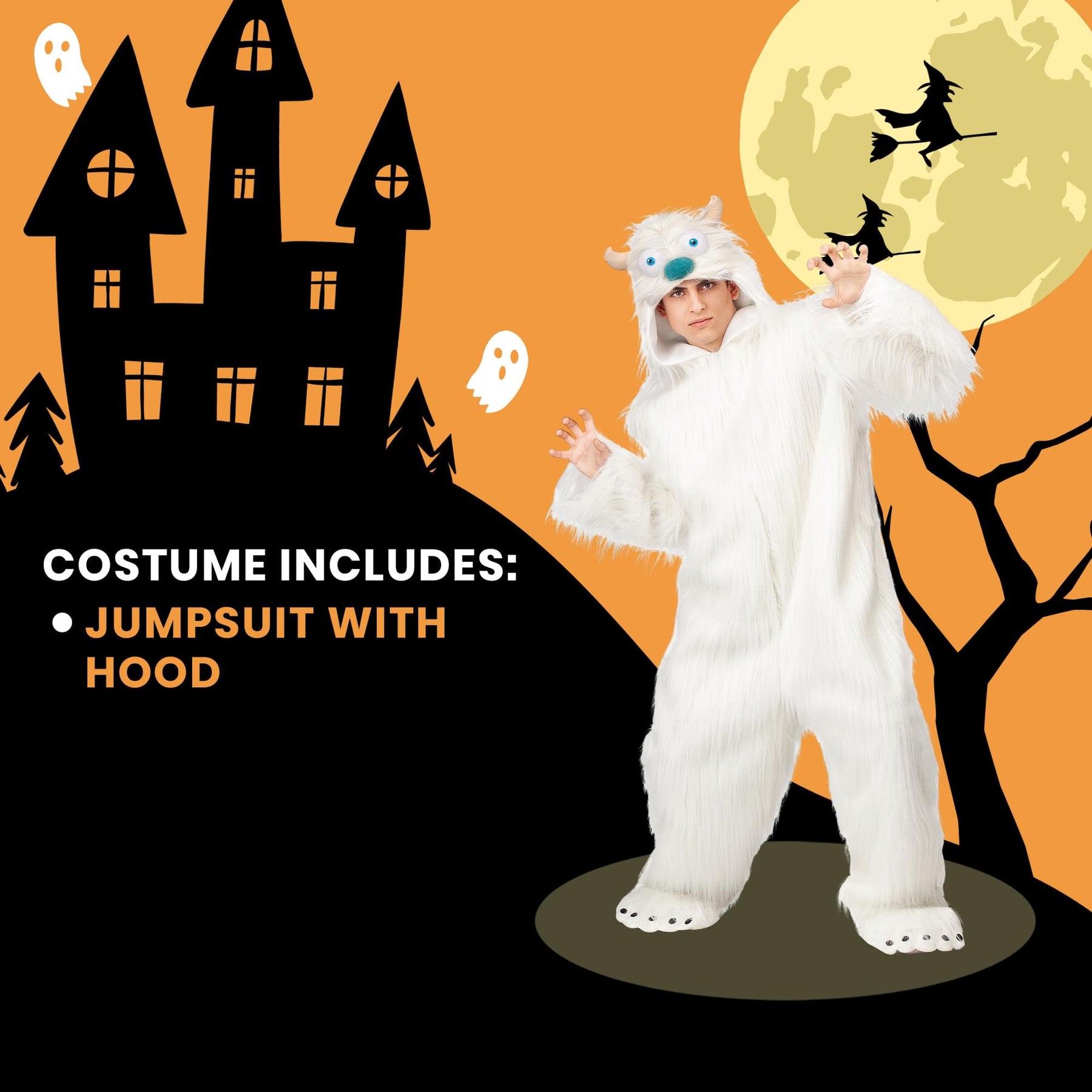 abominable snowman monsters inc costume Yeti Adult Costume