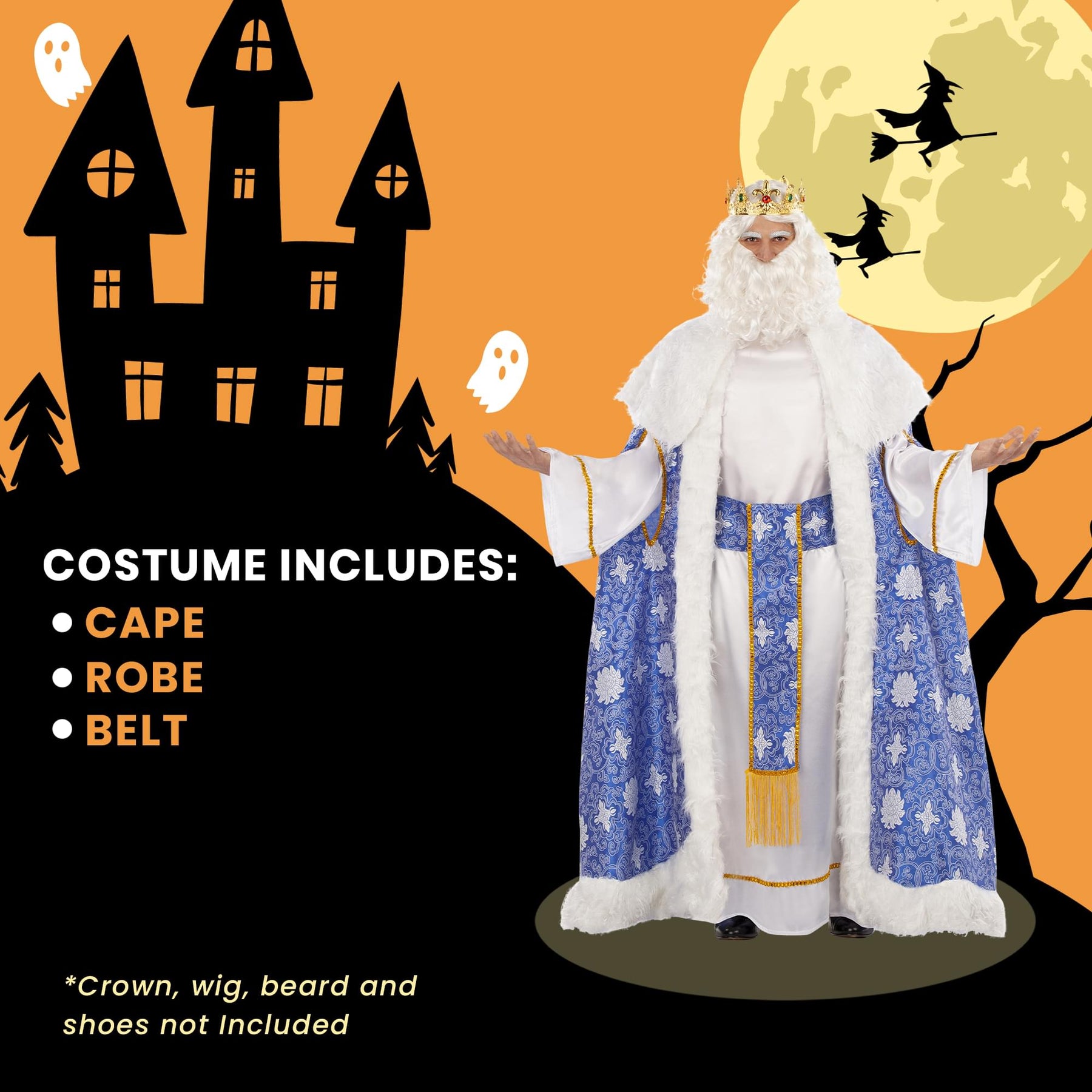 Wise Man King Caspar Brocade Adult Costume | Standard