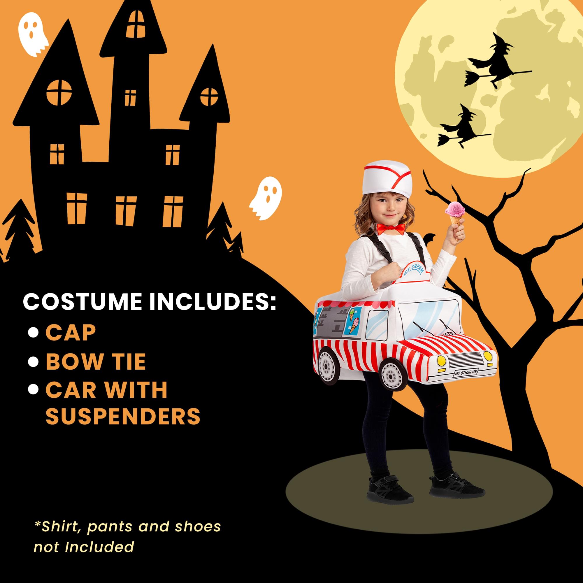 Ride-On Ice Cream Truck Child Costume | One Size