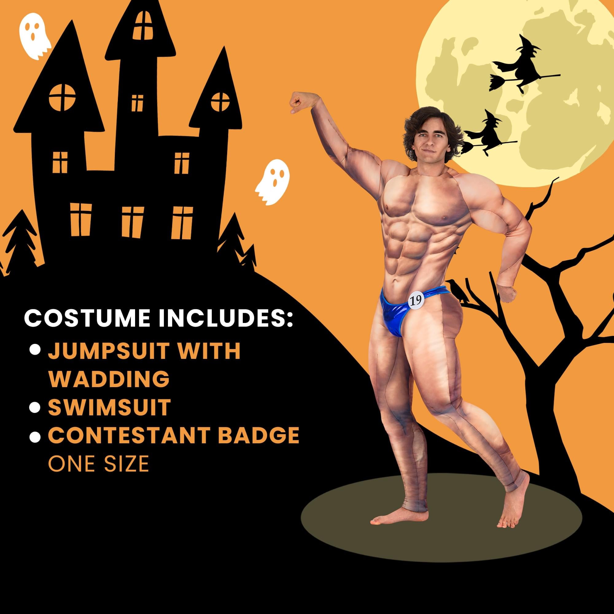 Male Bodybuilder Adult Costume | One Size