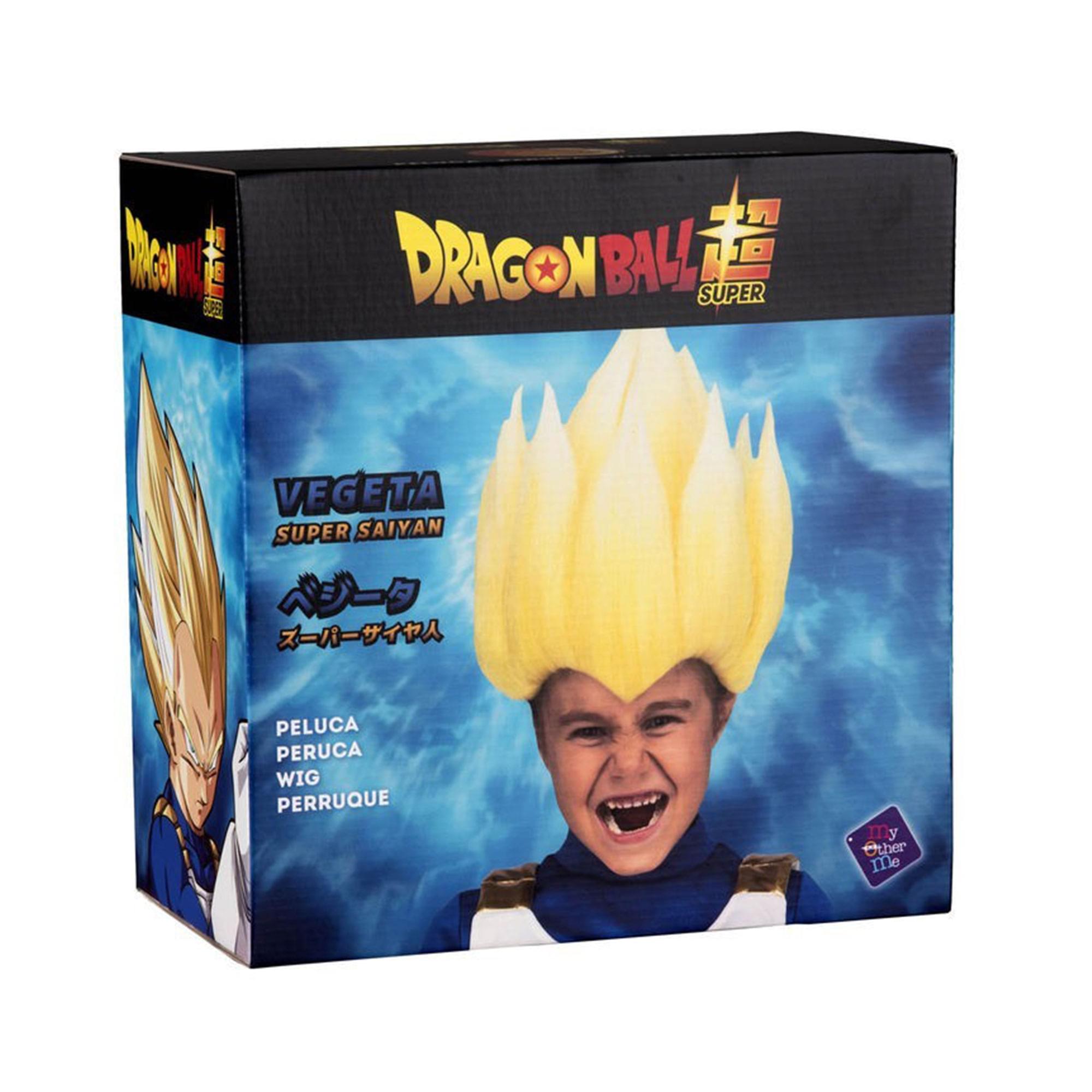 Super Saiyan Vegeta Pruik Voor Kinderen – Geel, Officiële Dragon Ball Z-stijl – One Size
