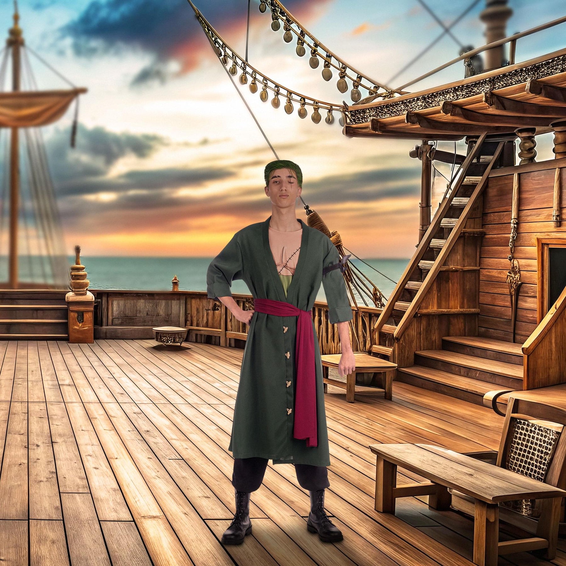 One Piece Roronoa Zoro Adult Costume | Small