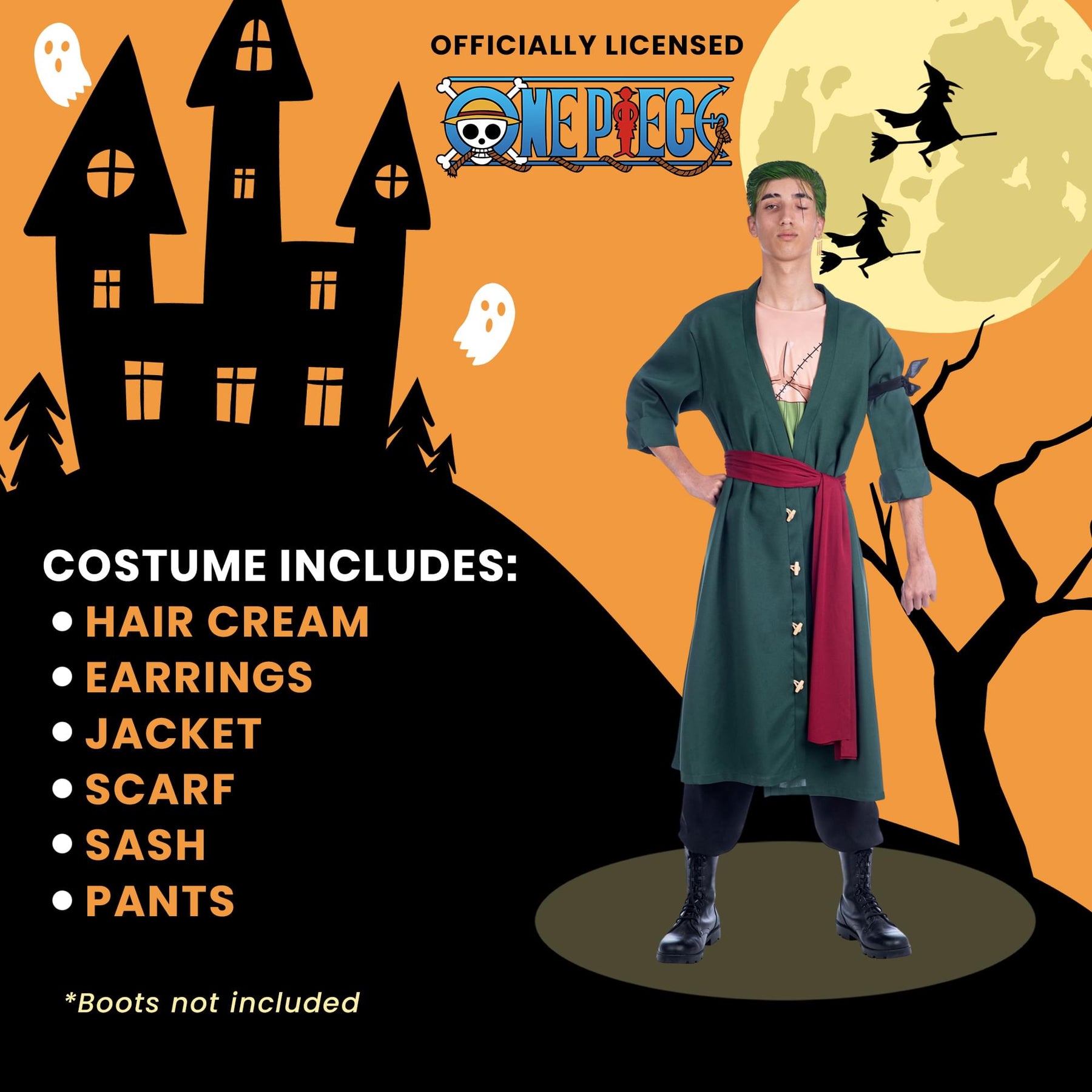 One Piece Roronoa Zoro Adult Costume | Small