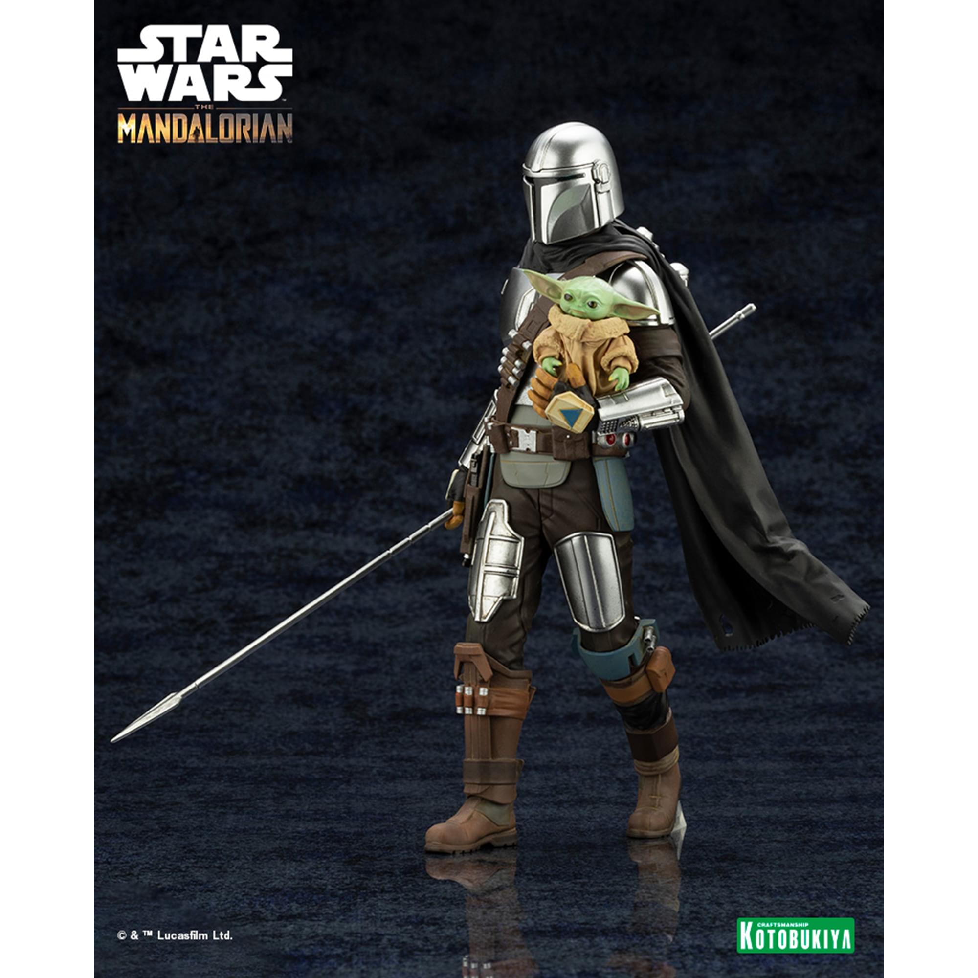 Star Wars Mandalorian & Grogu with Beskar Staff ARTFX Statue