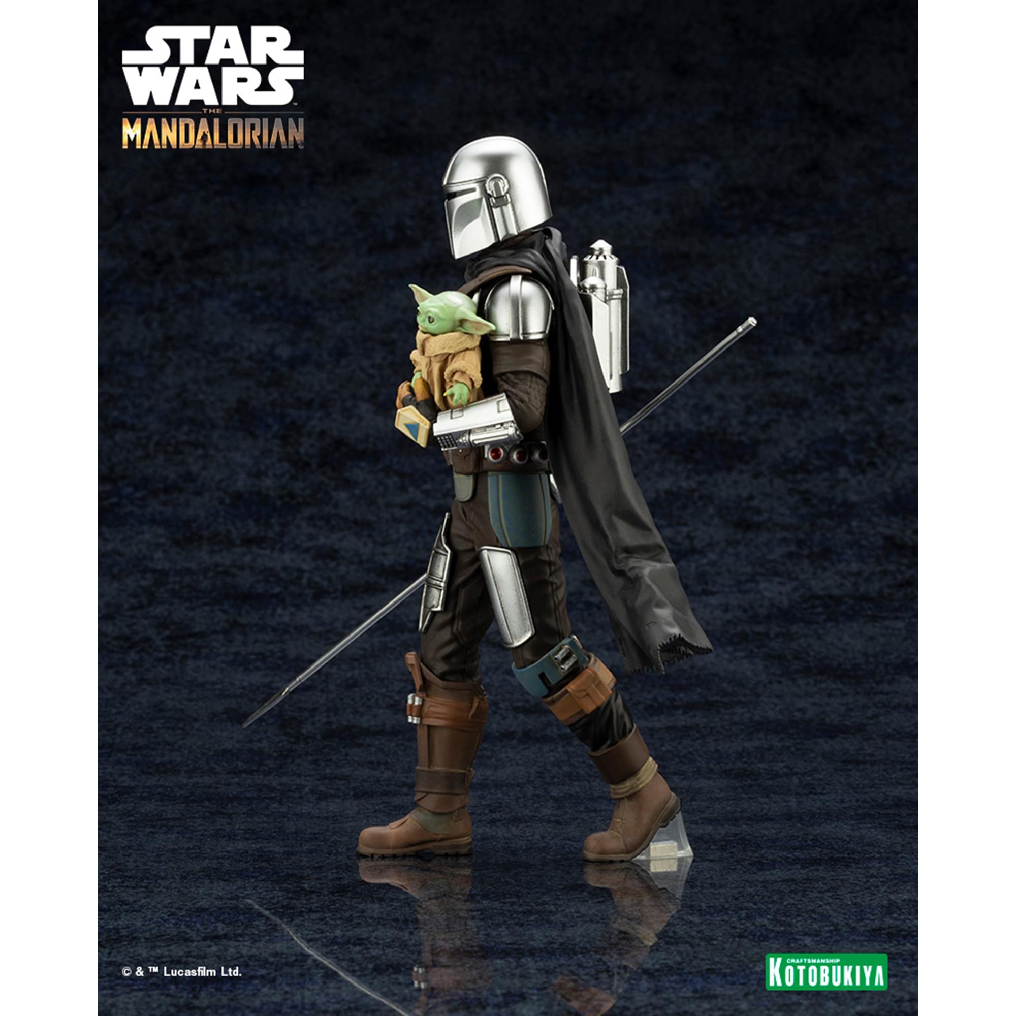 Star Wars Mandalorian & Grogu with Beskar Staff ARTFX Statue