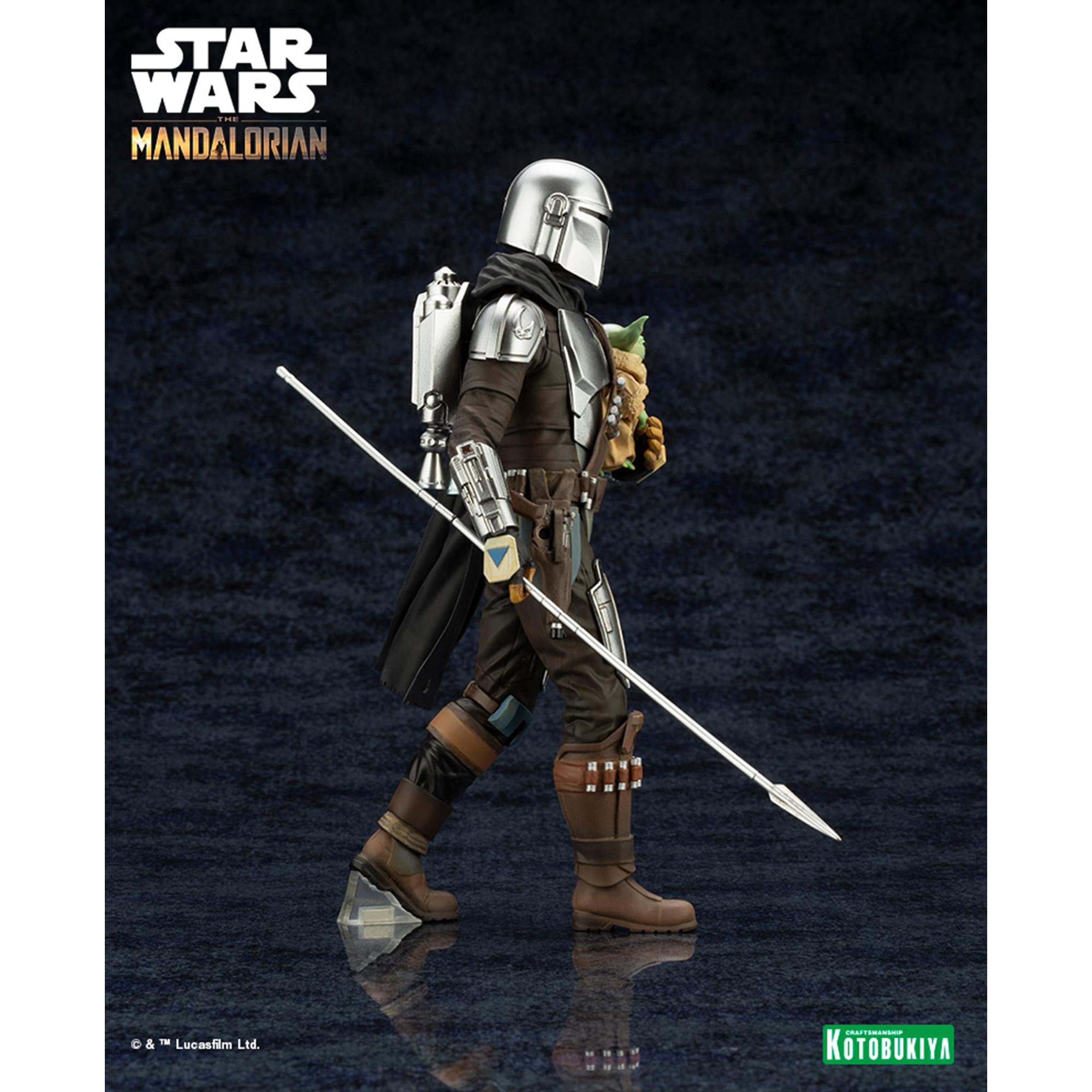 Star Wars Mandalorian & Grogu with Beskar Staff ARTFX Statue