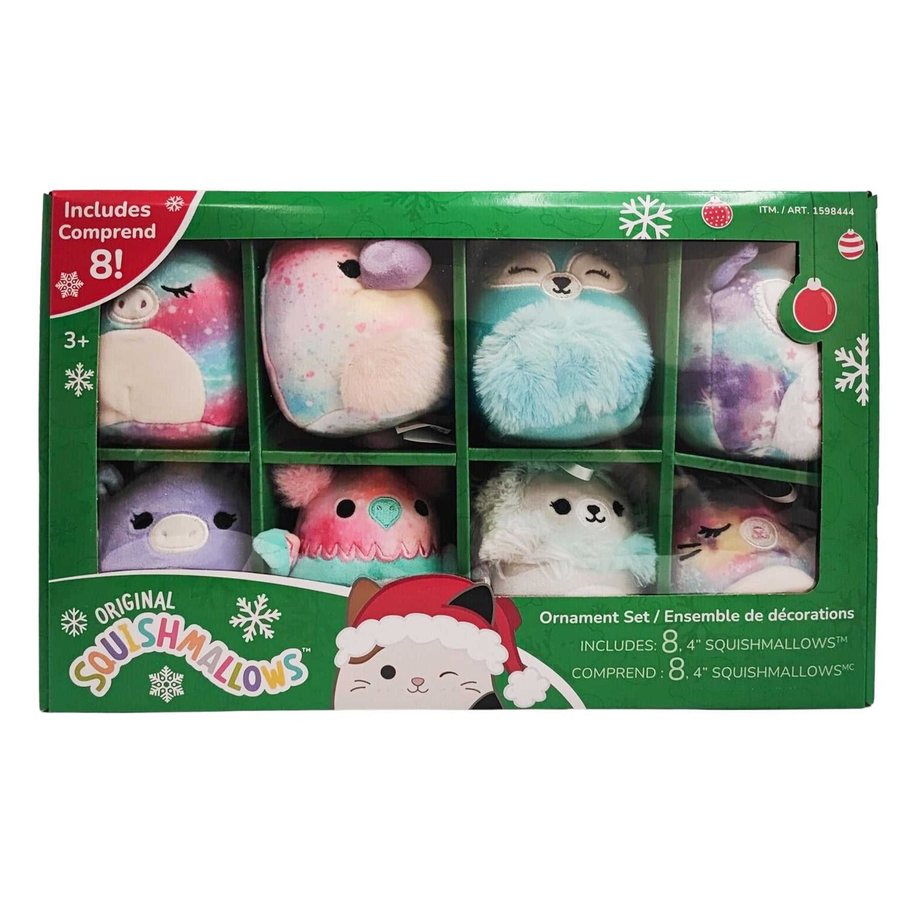 Official Squishmallow 4” Ornaments 8-pack