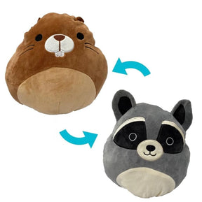 Squishmallow 5 Inch Flip-A-Mallow Plush | Chip the Beaver / Rocky the Raccoon