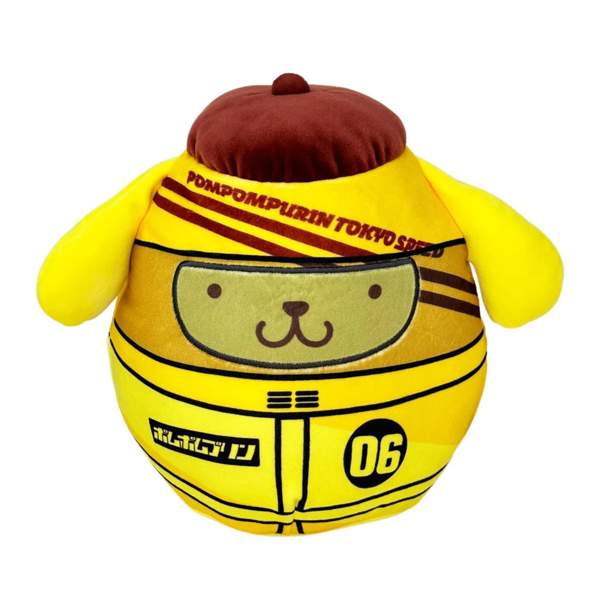 Squishmallows X Sanrio 8 Inch Plush | Pompompurin Tokyo Speed Racer