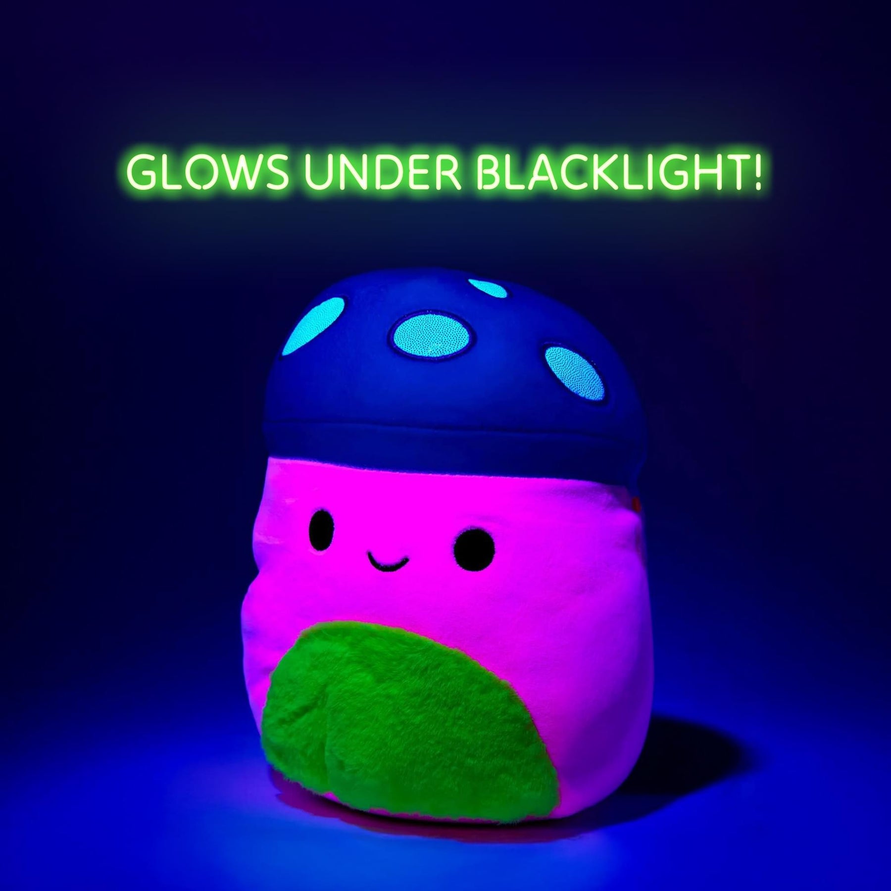 Squishmallows Blacklight Squad 8 Inch Plush | Randall The Mushroom