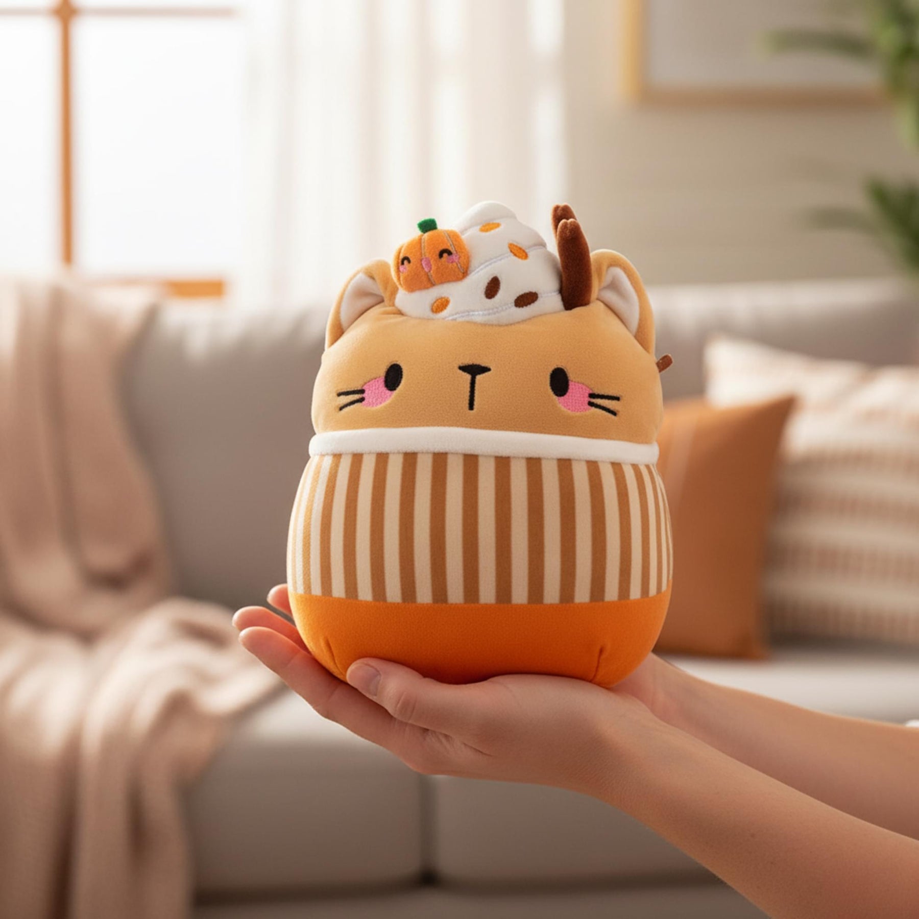 Squishmallows 8 Inch Plush | Cinda The Pumpkin Spice Latte Cat