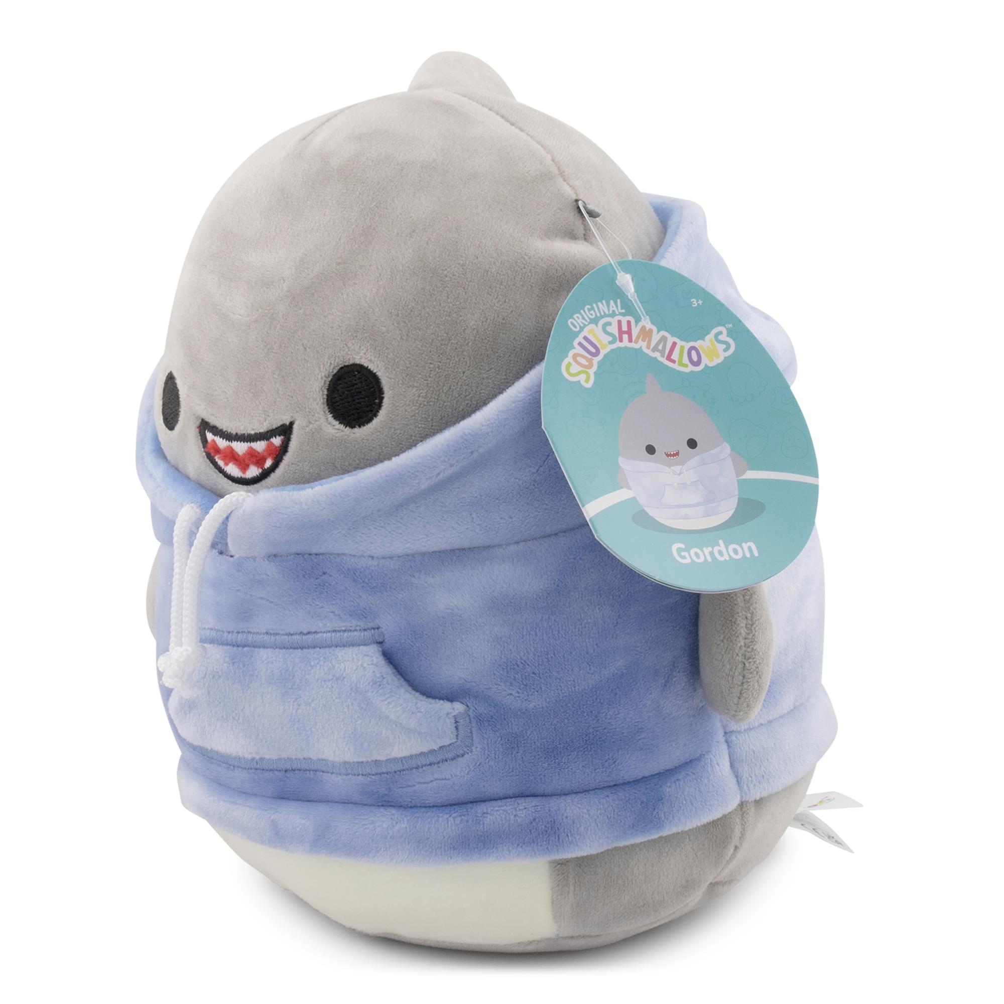 Squishmallows Hoodie Squad 8 Inch Plush | Gordon The Shark