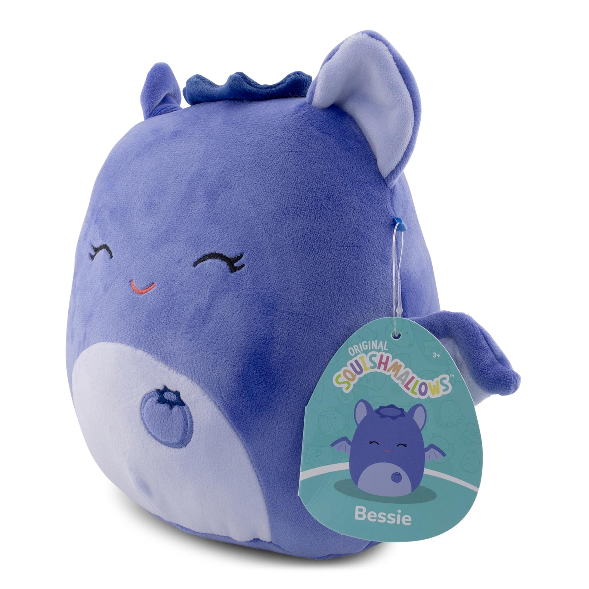 Squishmallows Fruit Hybrid Squad 8 Inch Plush | Bessie The Blueberry Bat
