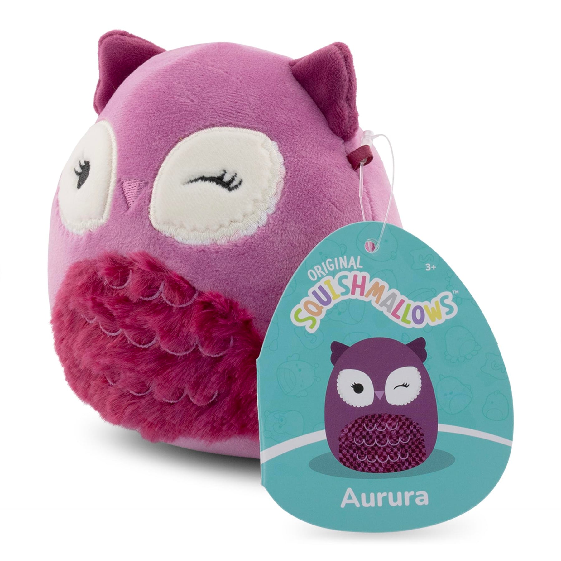 Squishmallows Cozy Squad 5 Inch Plush | Aurura The Pink Owl