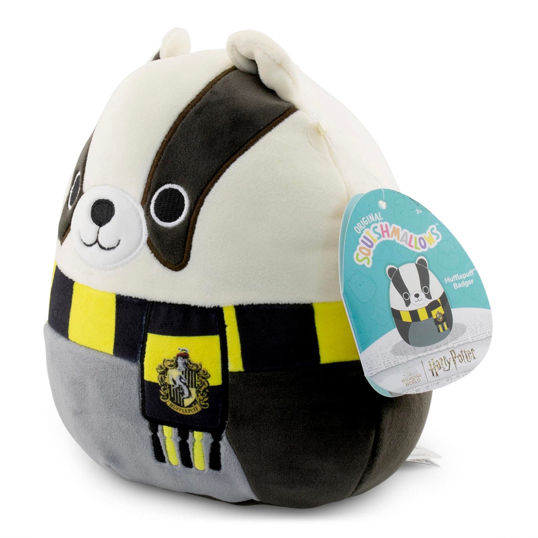 Squishmallow 8 Inch Hufflepuff Badger Harry Potter Plush Toy - Owl