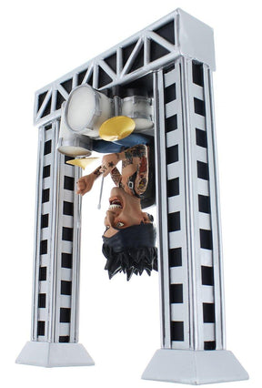 Locoape Motley Crue Tommy Lee with Upside Down Drum Rig Resin Bobble Head Statue