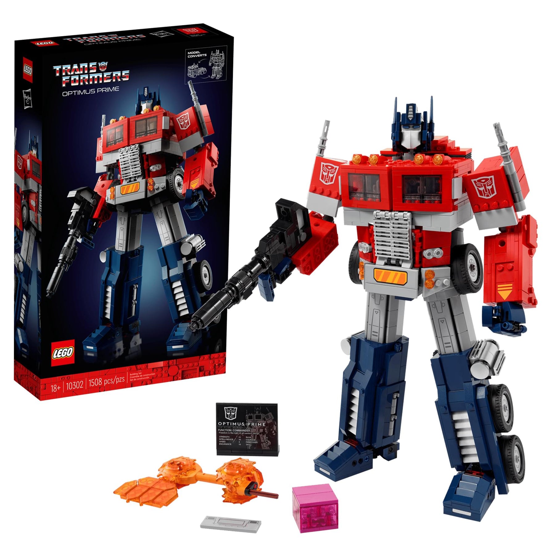 Transformers LEGO Icons 10302 Optimus Prime 1508-Piece Building Set