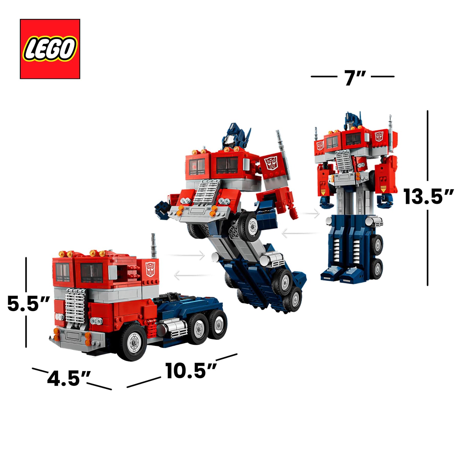 Transformers LEGO Icons 10302 Optimus Prime 1508-Piece Building Set