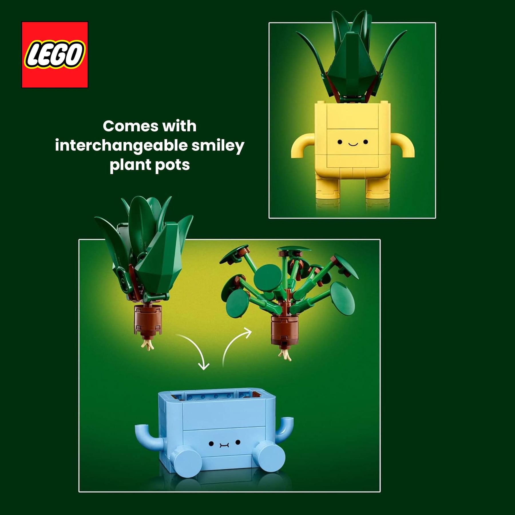 LEGO Botanicals 10349 Happy Plants 217-Piece Building Set