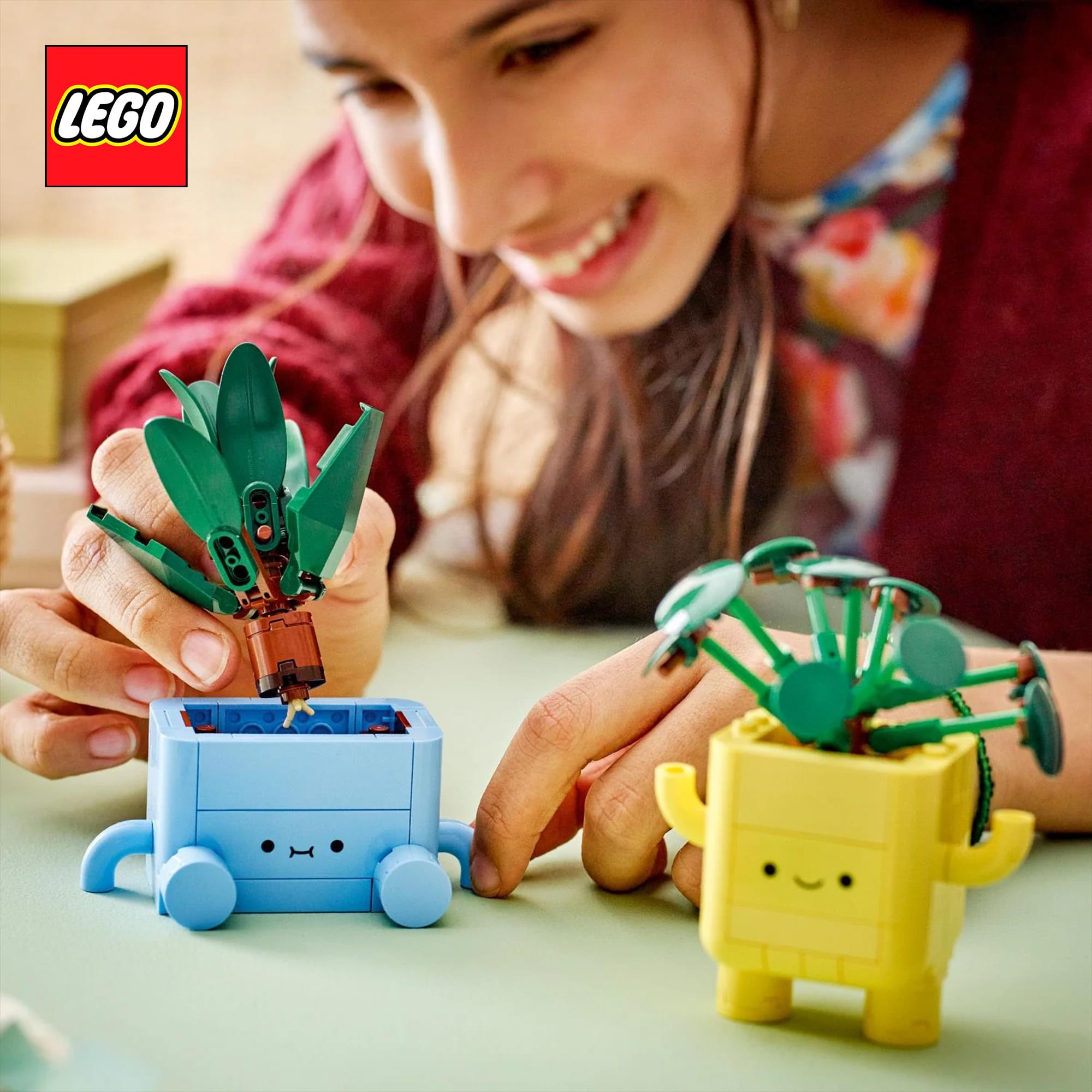 LEGO Botanicals 10349 Happy Plants 217-Piece Building Set