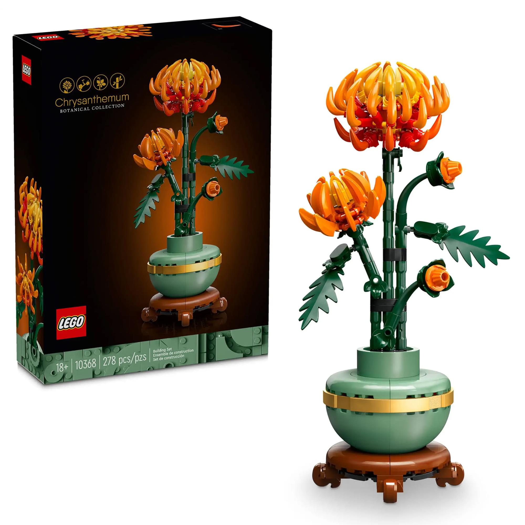 LEGO Botanicals 10368 Chrysanthemum Flower 278-Piece Building Set