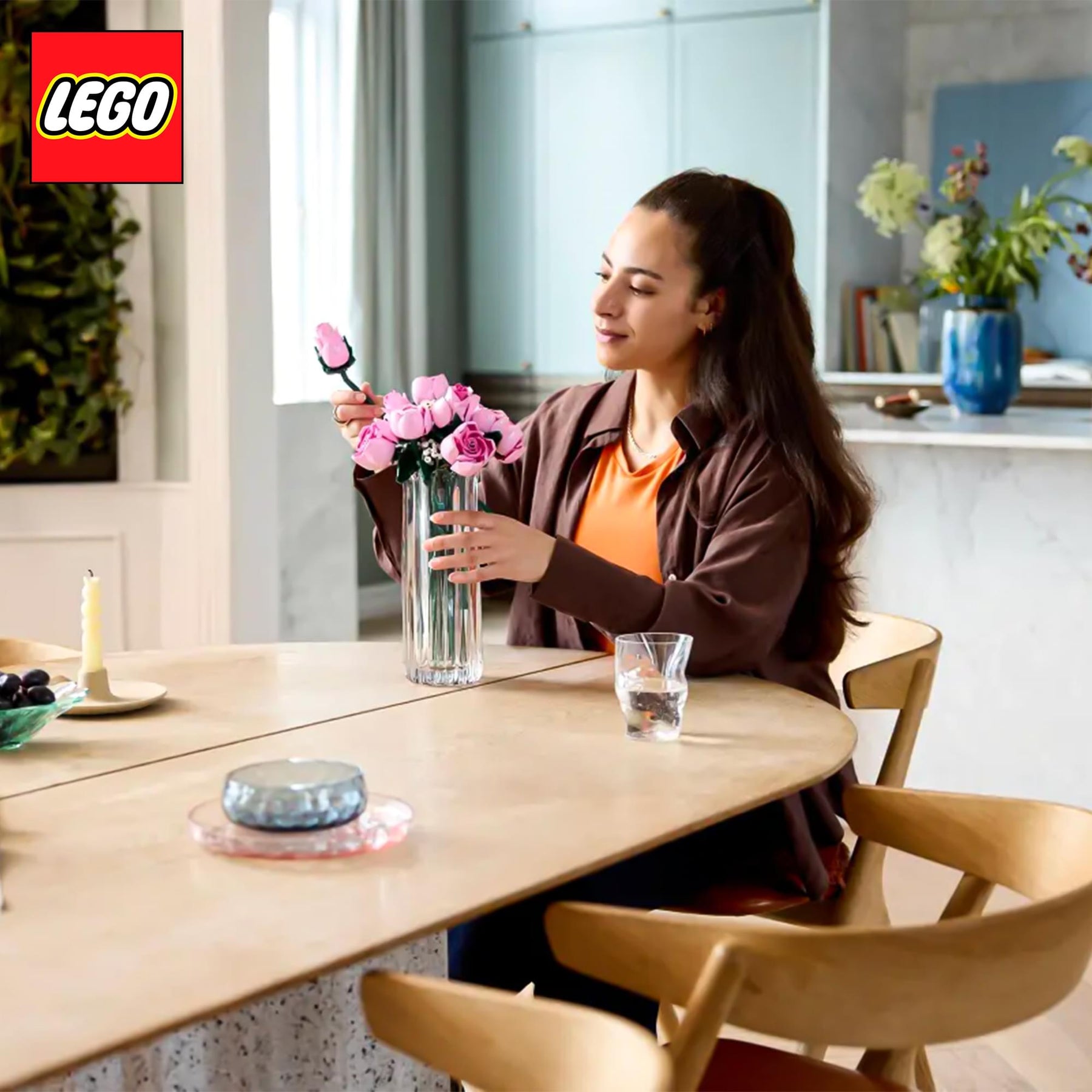 LEGO Botanicals #10374 Bouquet Of Pink Roses 789-Piece Buiulding Set