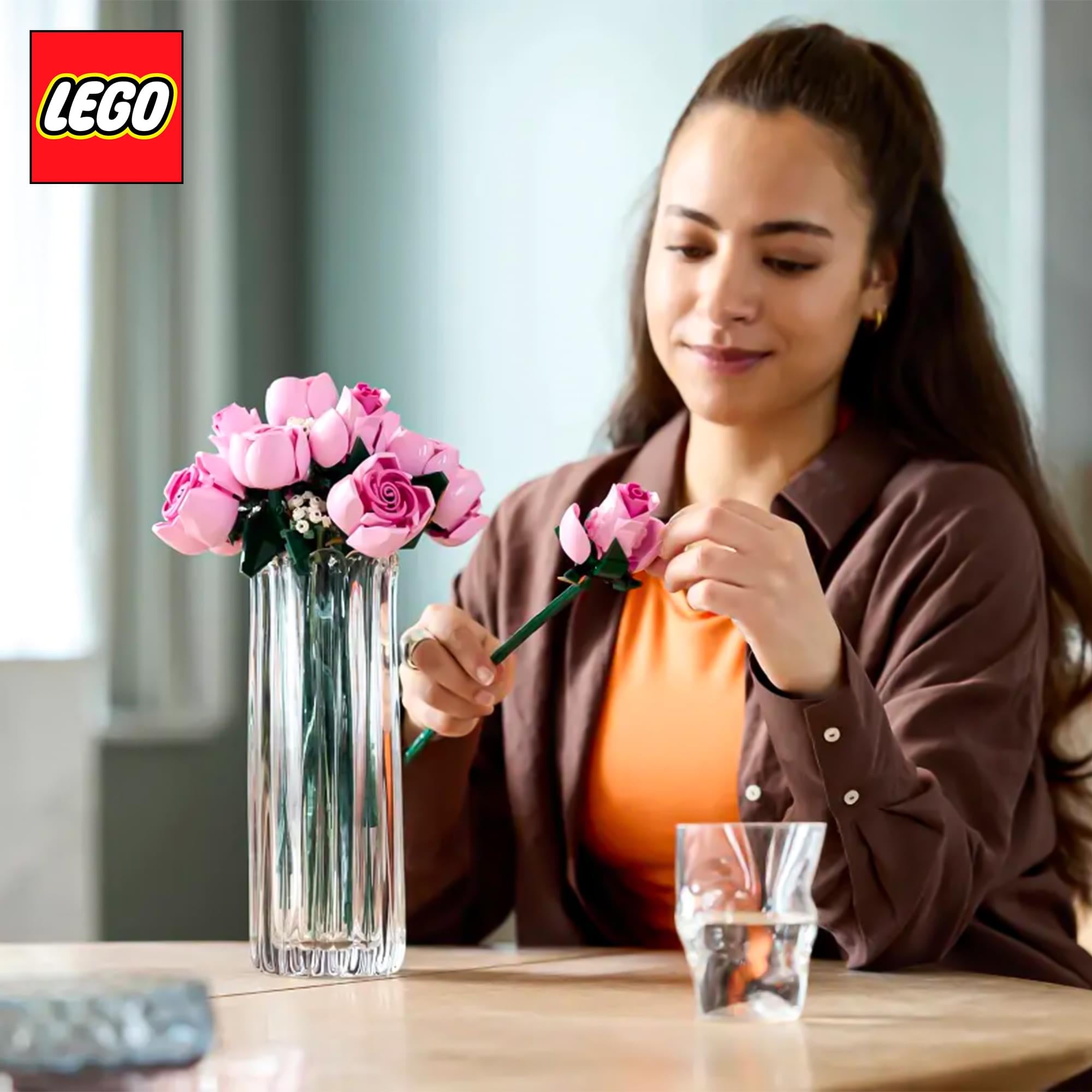 LEGO Botanicals #10374 Bouquet Of Pink Roses 789-Piece Buiulding Set