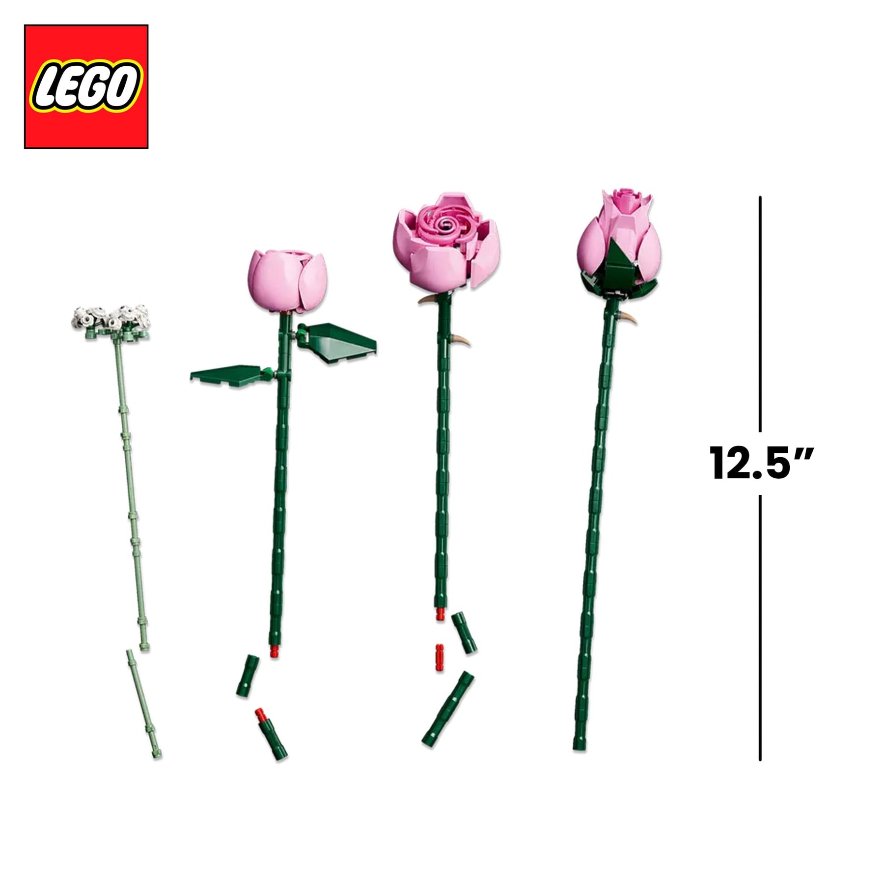 LEGO Botanicals #10374 Bouquet Of Pink Roses 789-Piece Buiulding Set