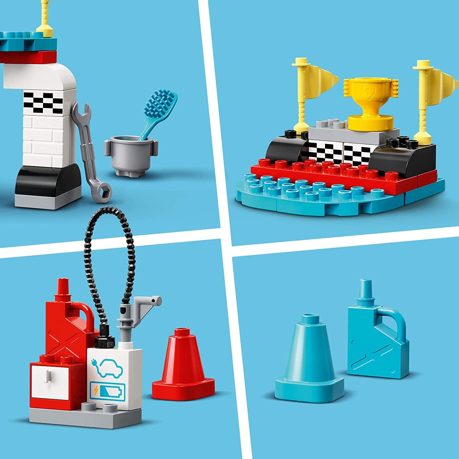 LEGO DUPLO 10947 Town Race Cars 44 Piece Building Kit