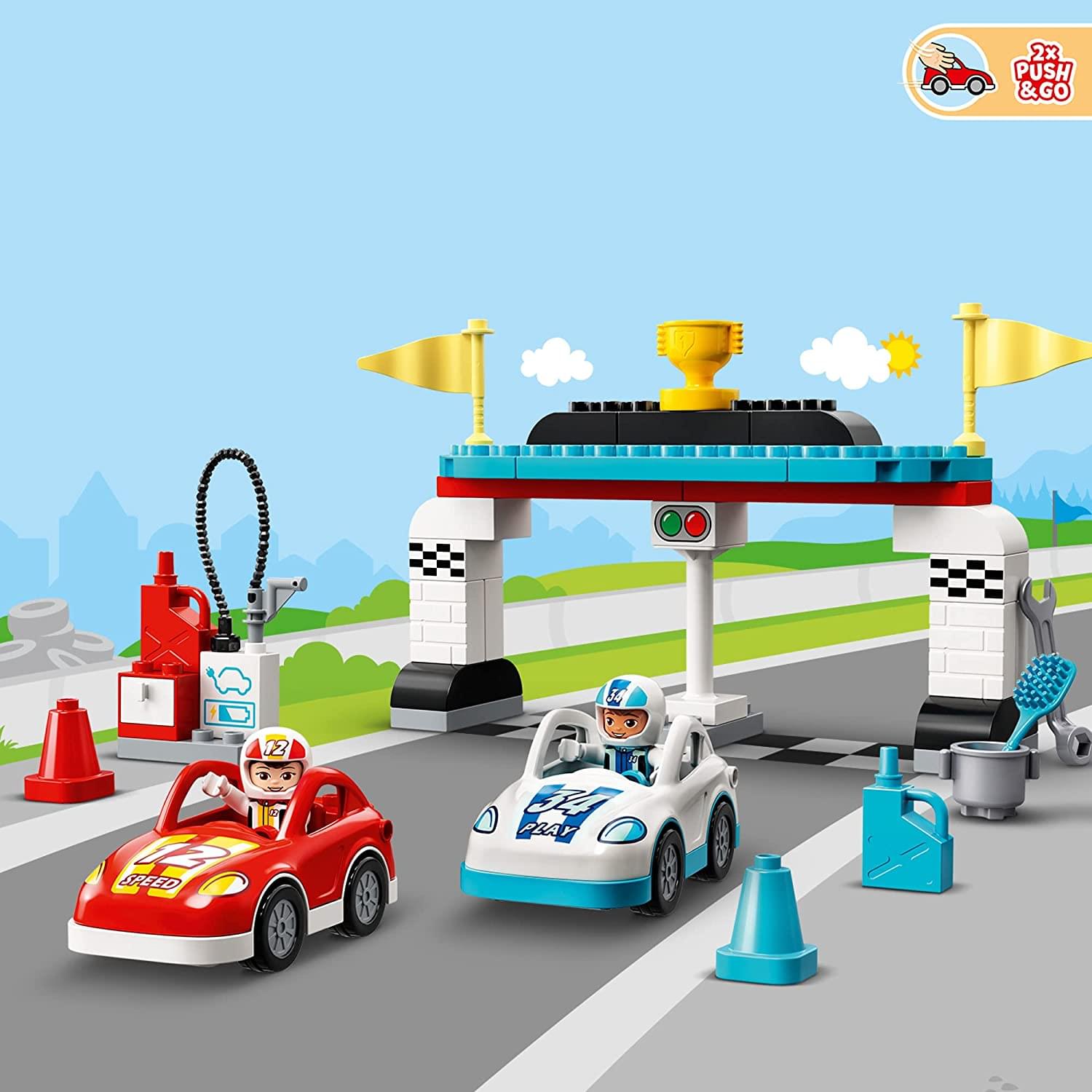 LEGO DUPLO 10947 Town Race Cars 44 Piece Building Kit