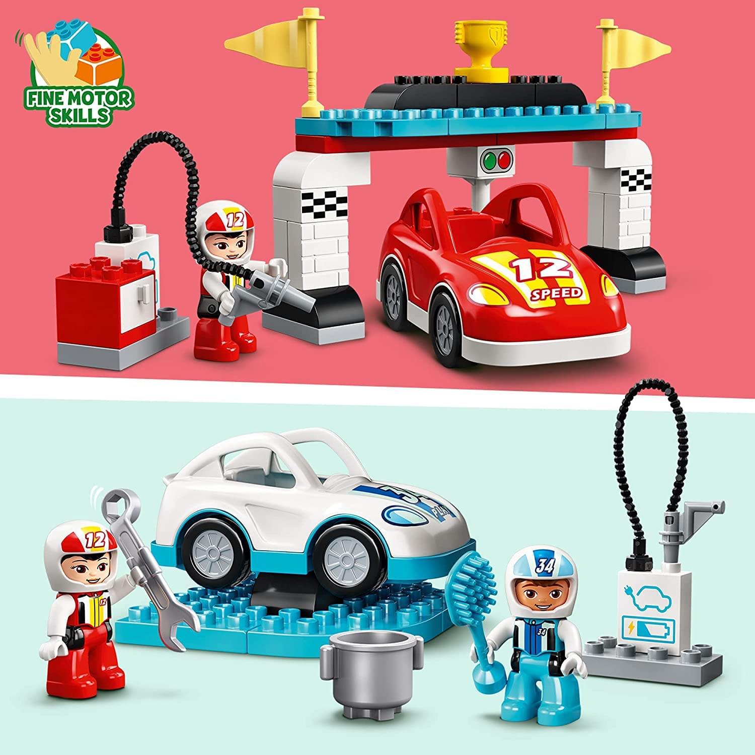 LEGO DUPLO 10947 Town Race Cars 44 Piece Building Kit