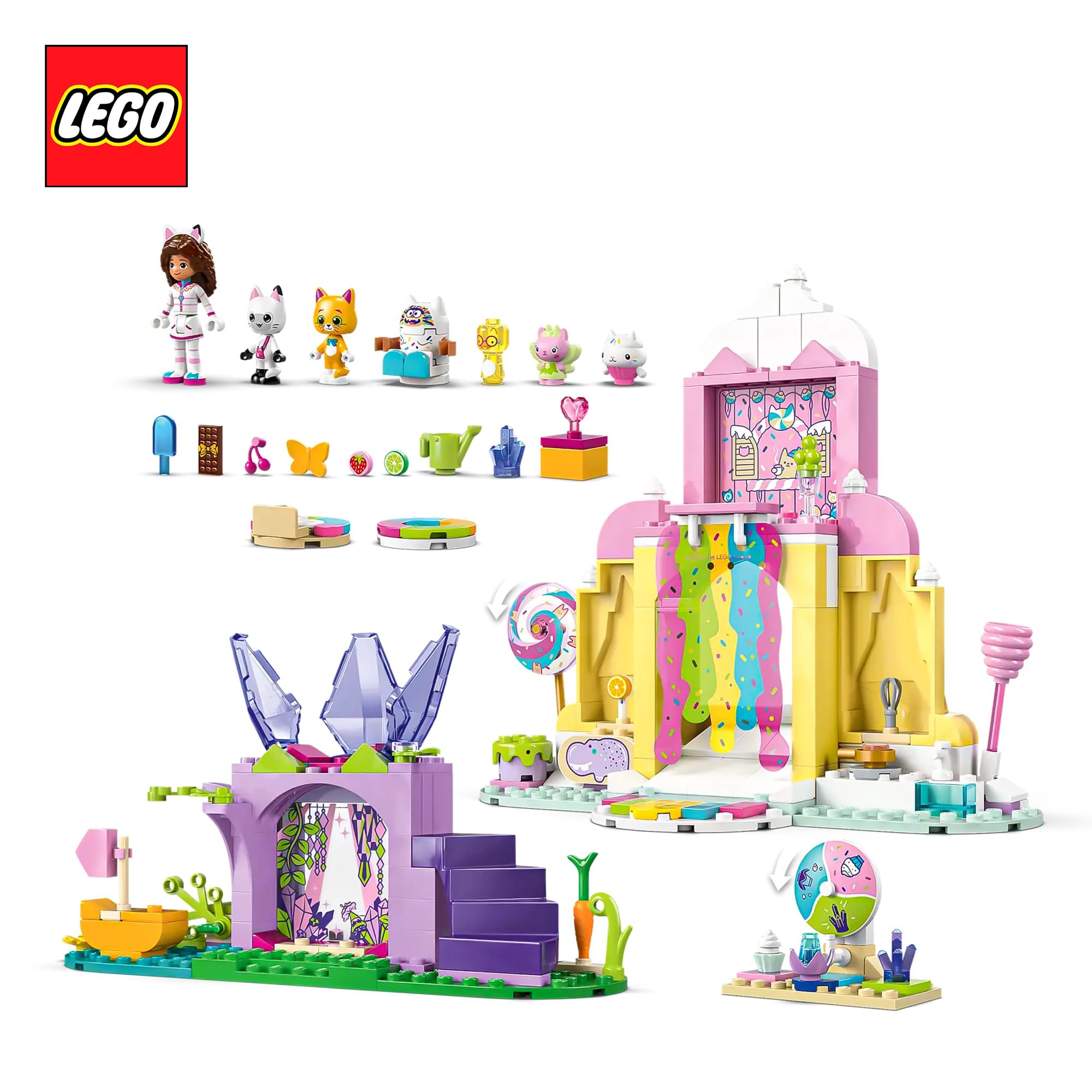 Gabby's Dollhouse LEGO 11205 Sweet Treat Mountain & Kitty Garden 263-Piece Building Set