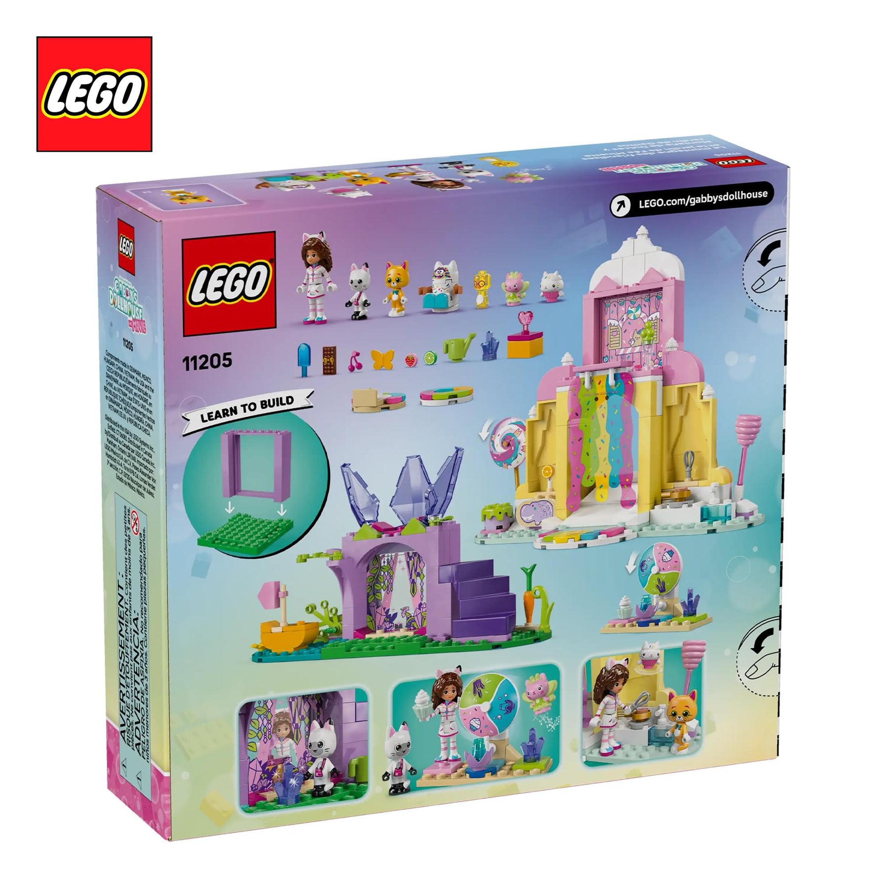 Gabby's Dollhouse LEGO 11205 Sweet Treat Mountain & Kitty Garden 263-Piece Building Set
