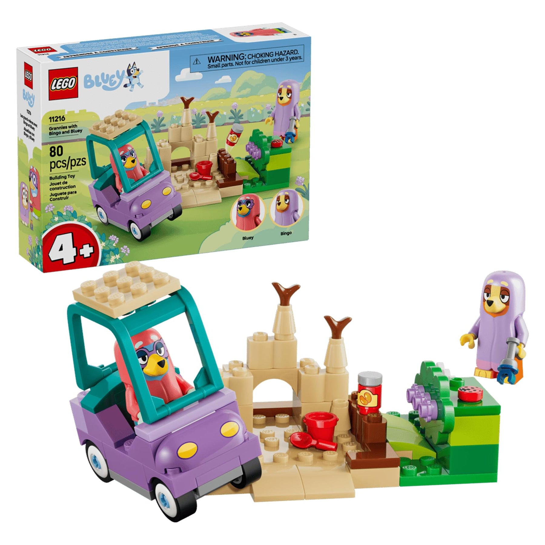 Bluey LEGO 11216 Grannies With Bingo and Bluey 80-Piece Building Set