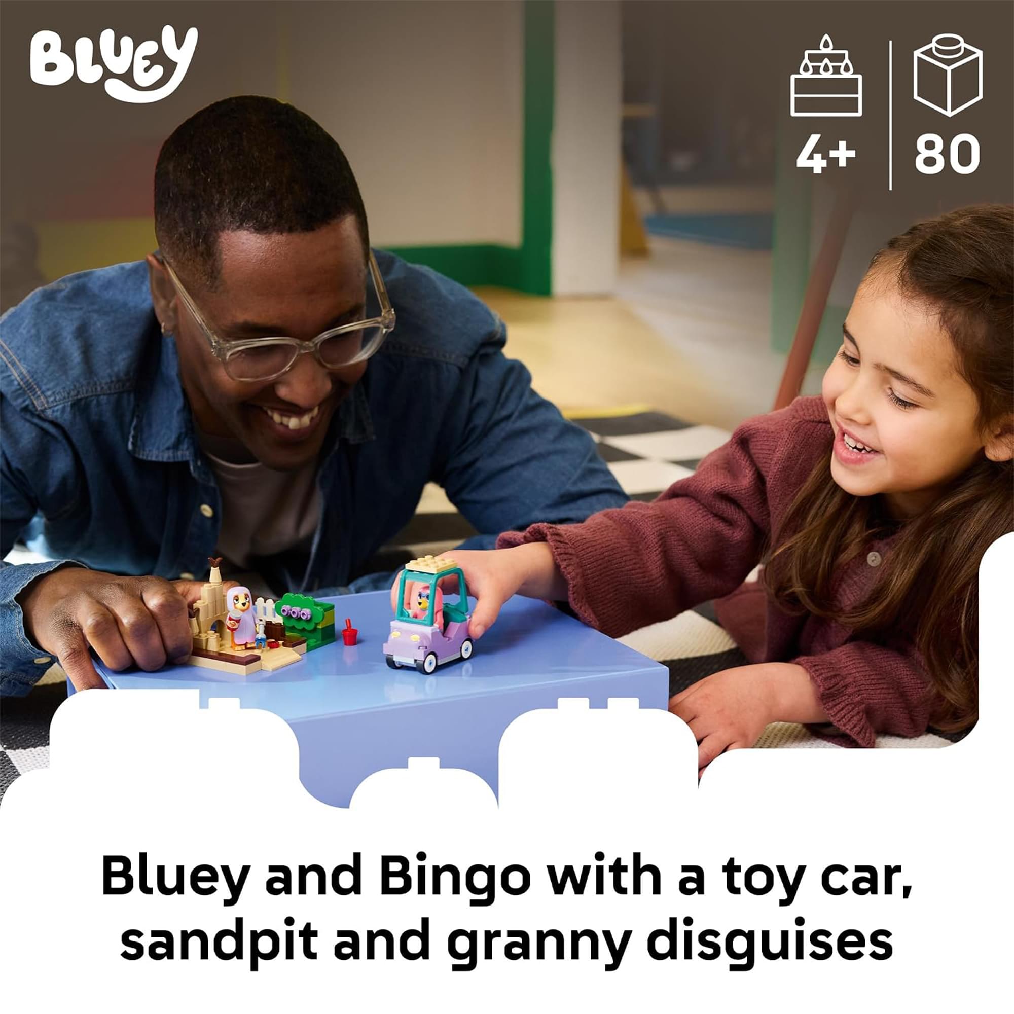 Bluey LEGO 11216 Grannies With Bingo and Bluey 80-Piece Building Set