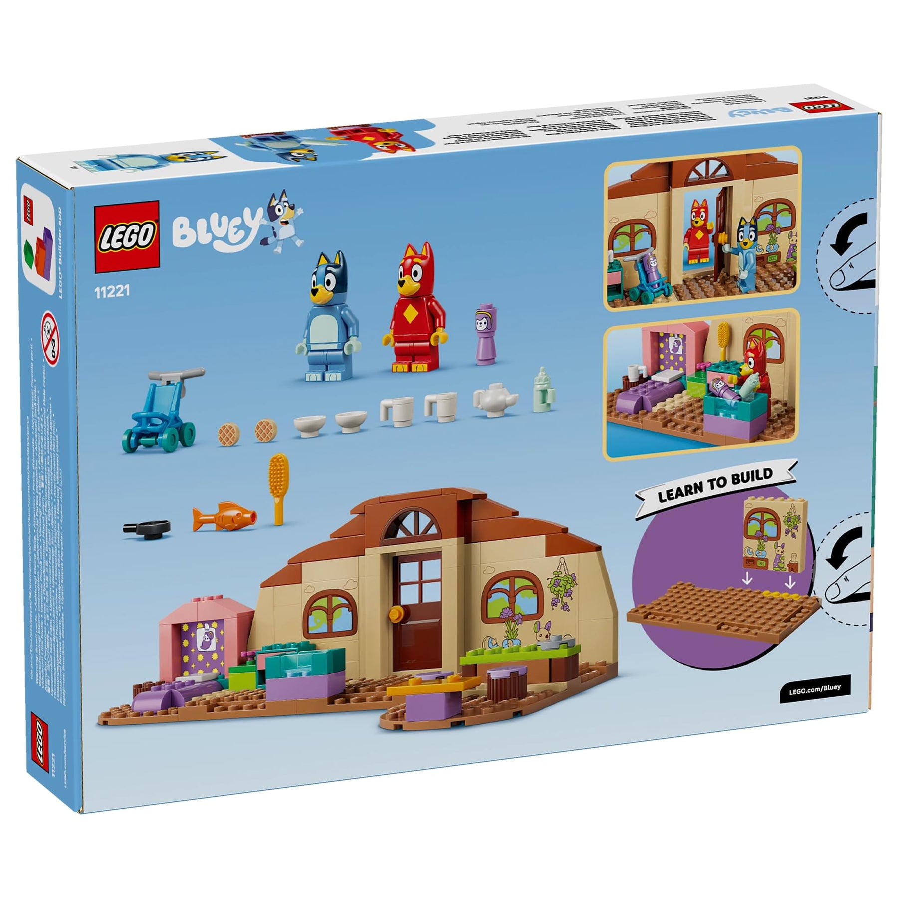 Bluey LEGO 11221 School With Rusty and Bluey 106-Piece Building Set