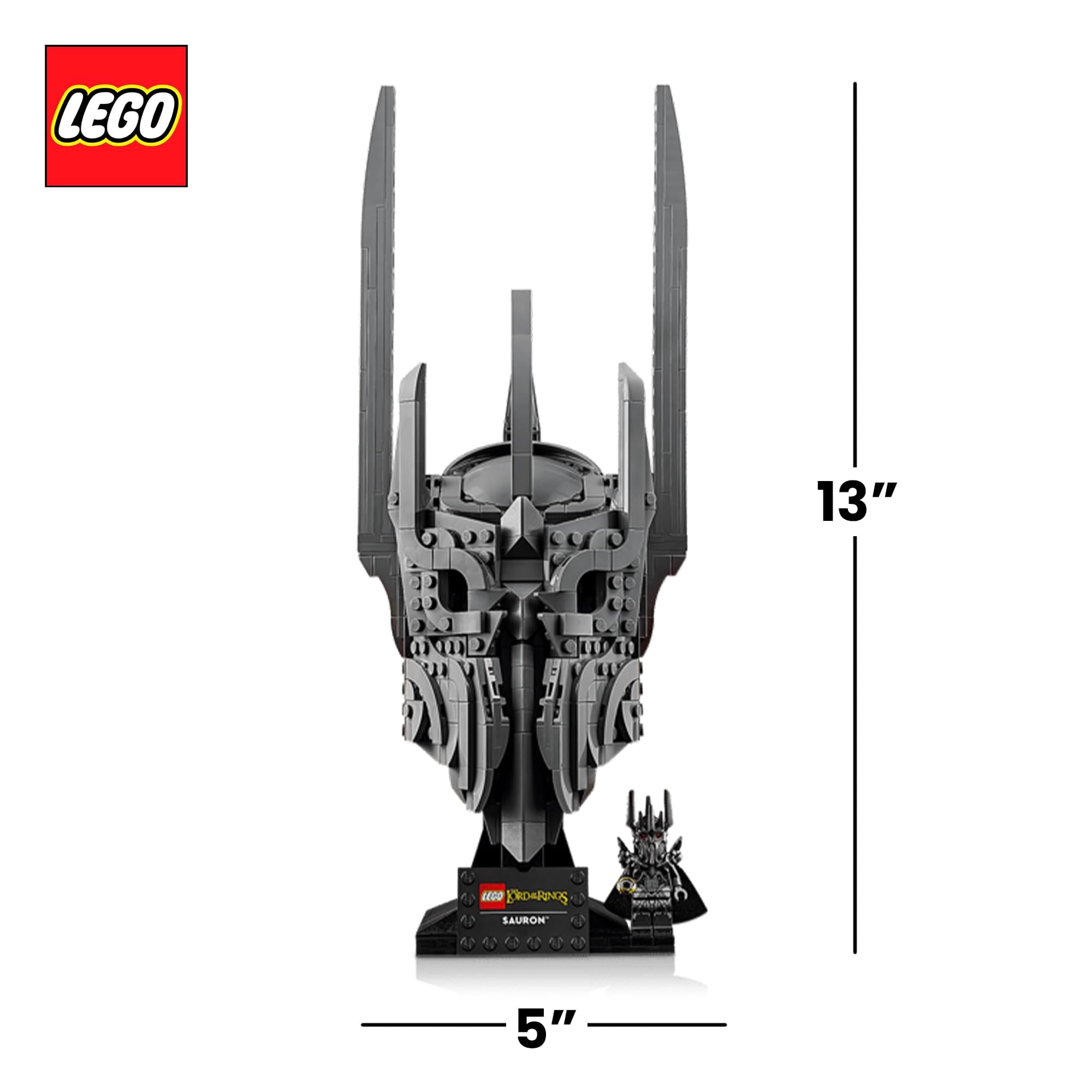 The Lord of The Rings LEGO Icons 11373 Sauron's Helmet 538-Piece Building Set