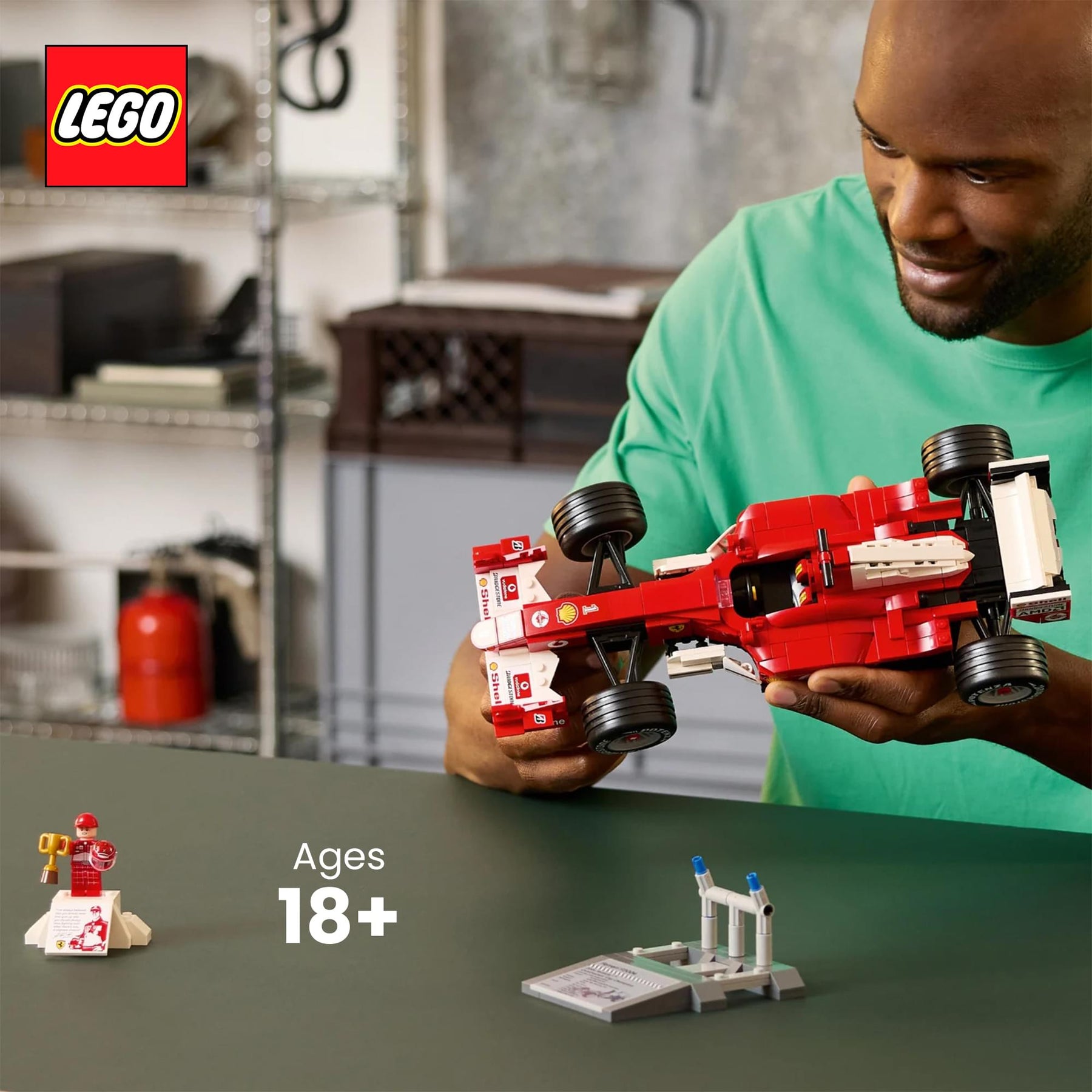 LEGO Icons 11375 Ferrari F2004 & Michael Schumacher 735-Piece Building Set