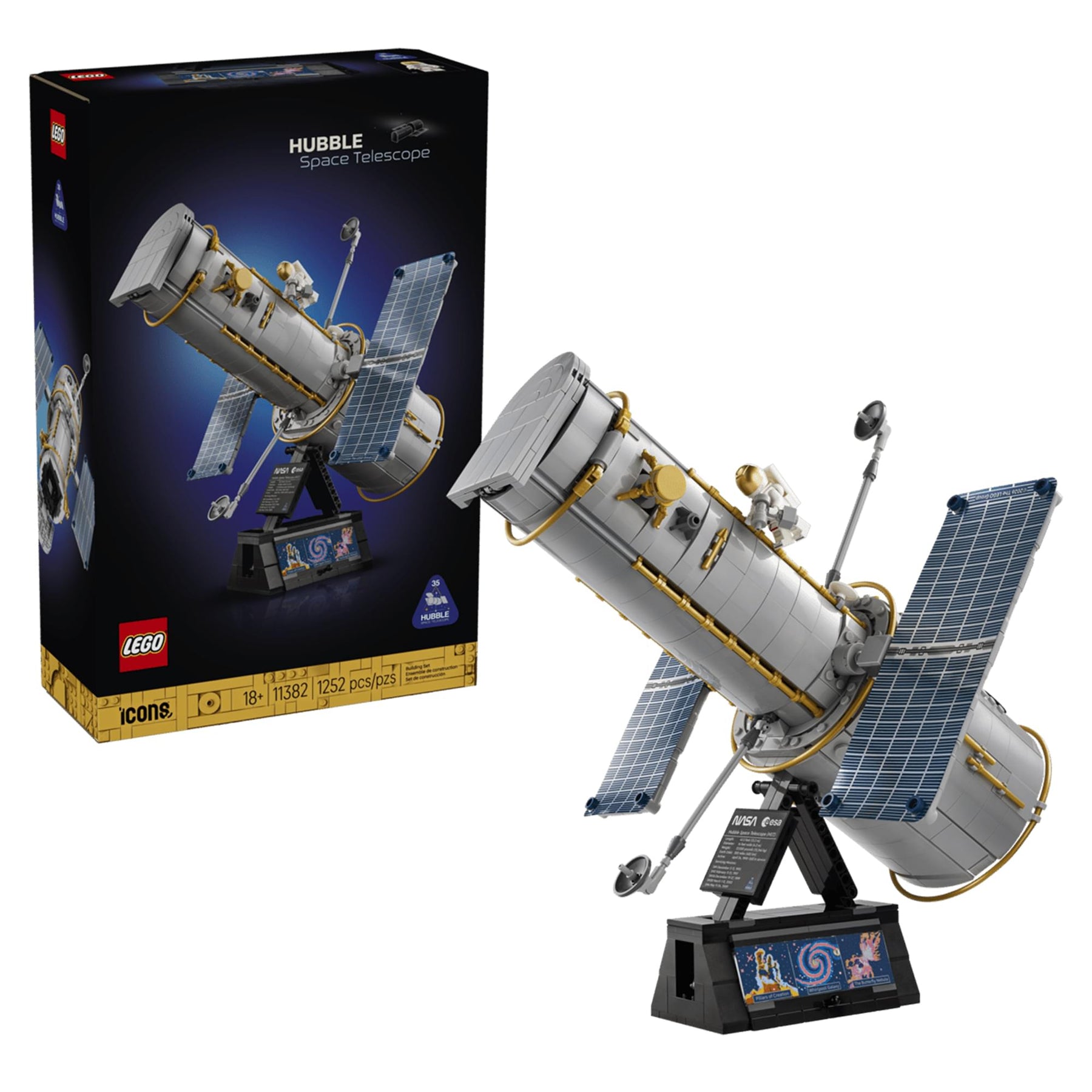 LEGO Icons 11382 Hubble Space Telescope 1252-Piece Building Set
