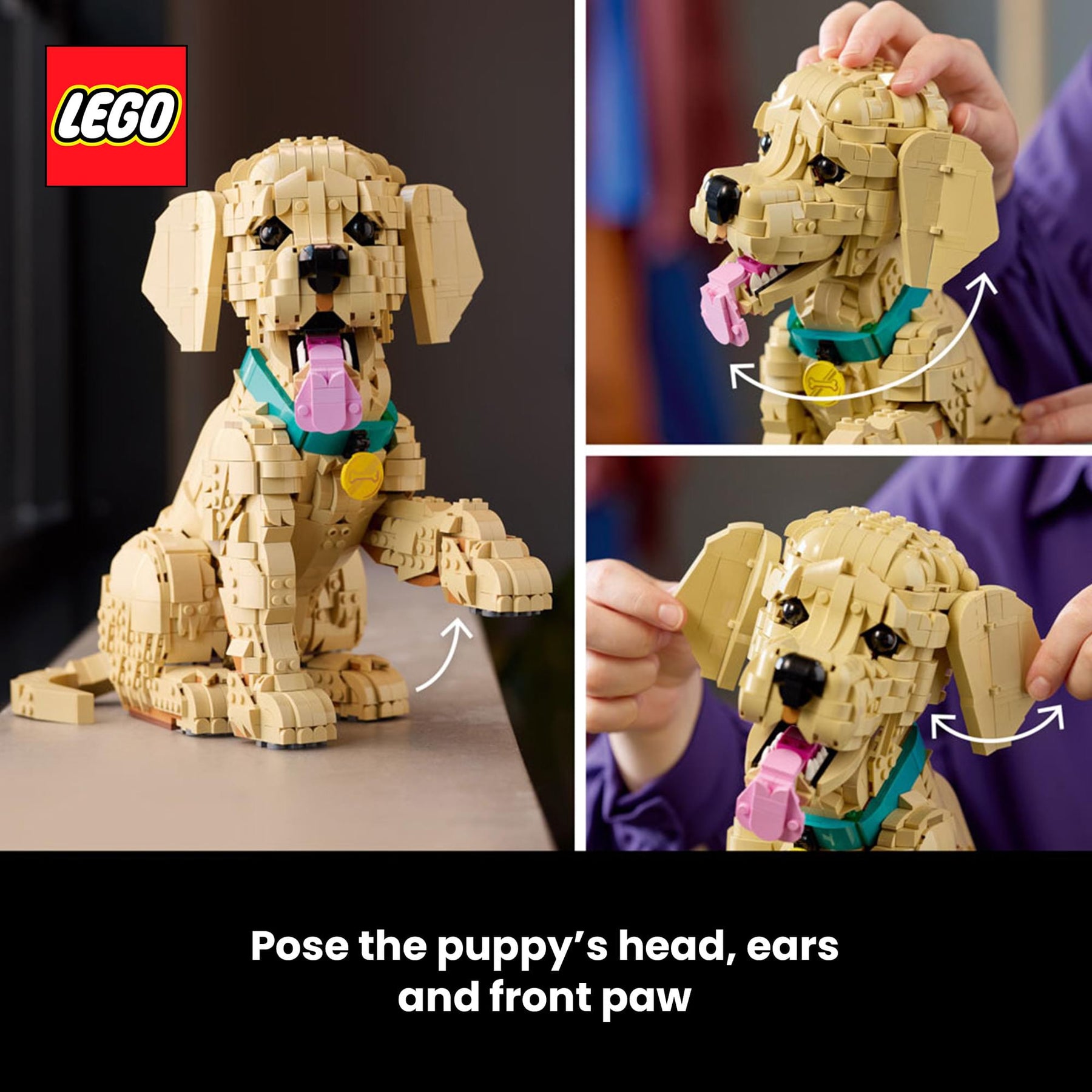 LEGO 11384 Golden Retriever Puppy 2102-Piece Building Set