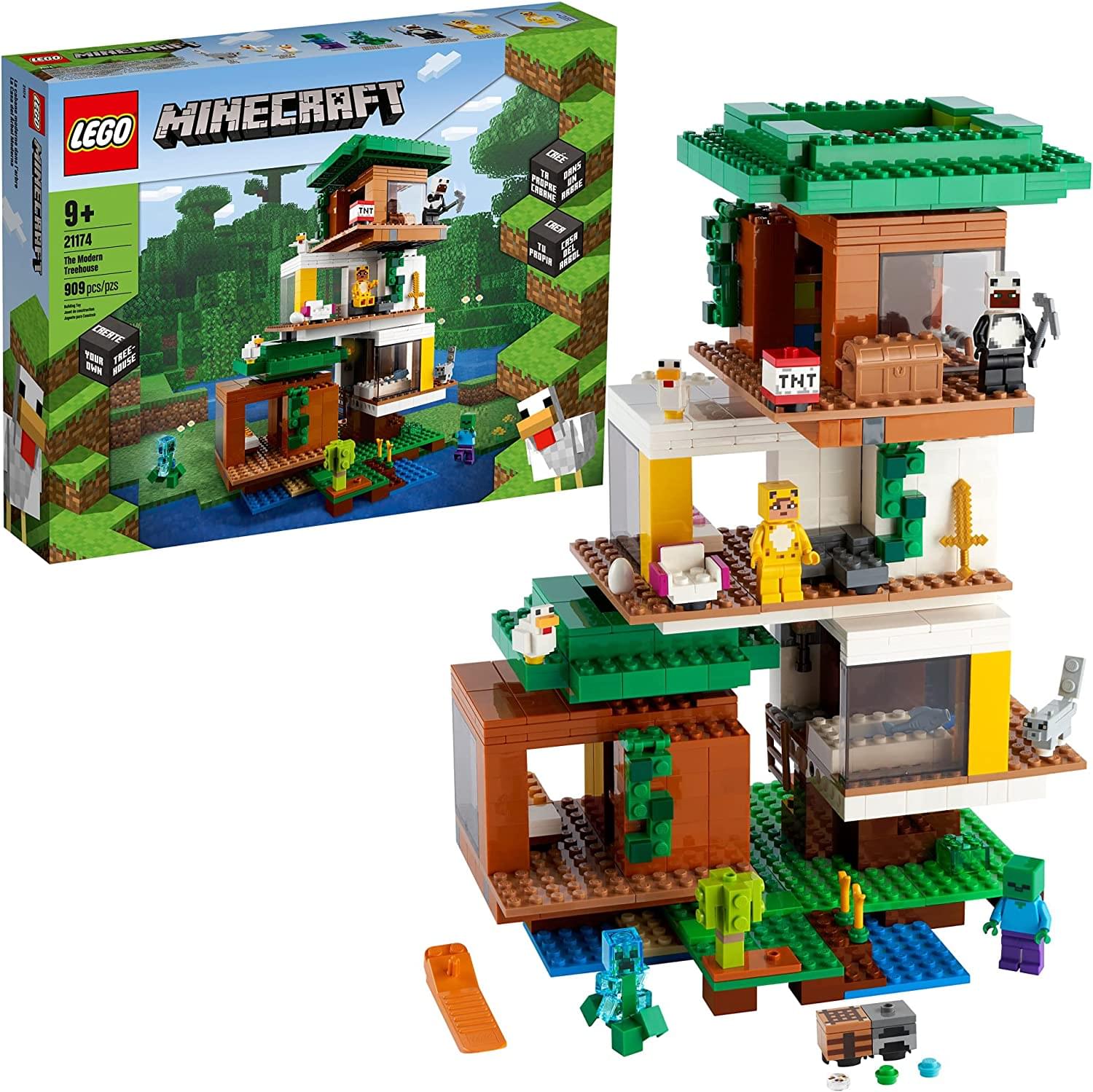 LEGO Minecraft 21174 The Modern Treehouse 909 Piece Building Kit